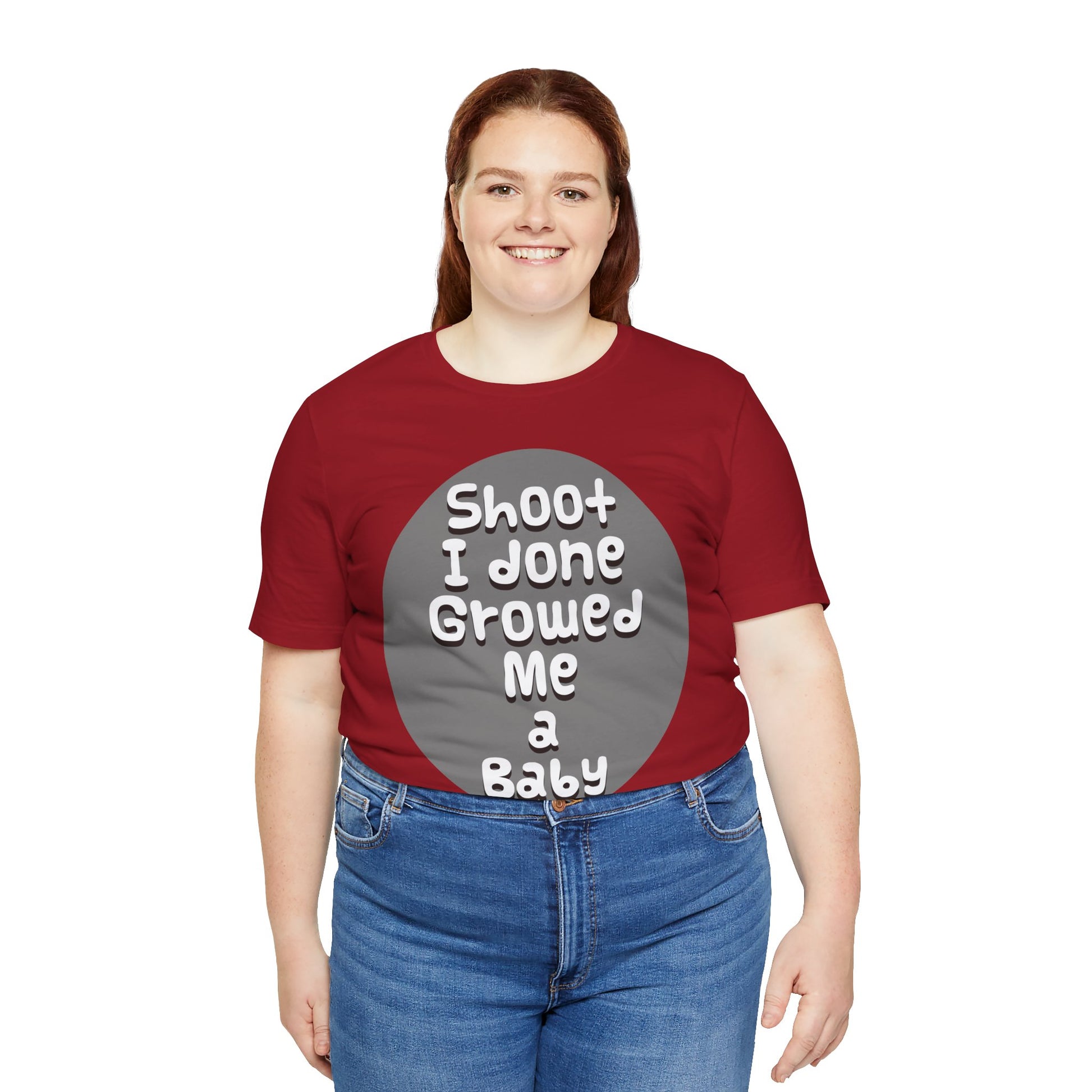 Hilarious Unisex Tee - "Shoot I Done Growed Me a Baby" - Perfect for New Parents, Baby Showers - Schmartypants