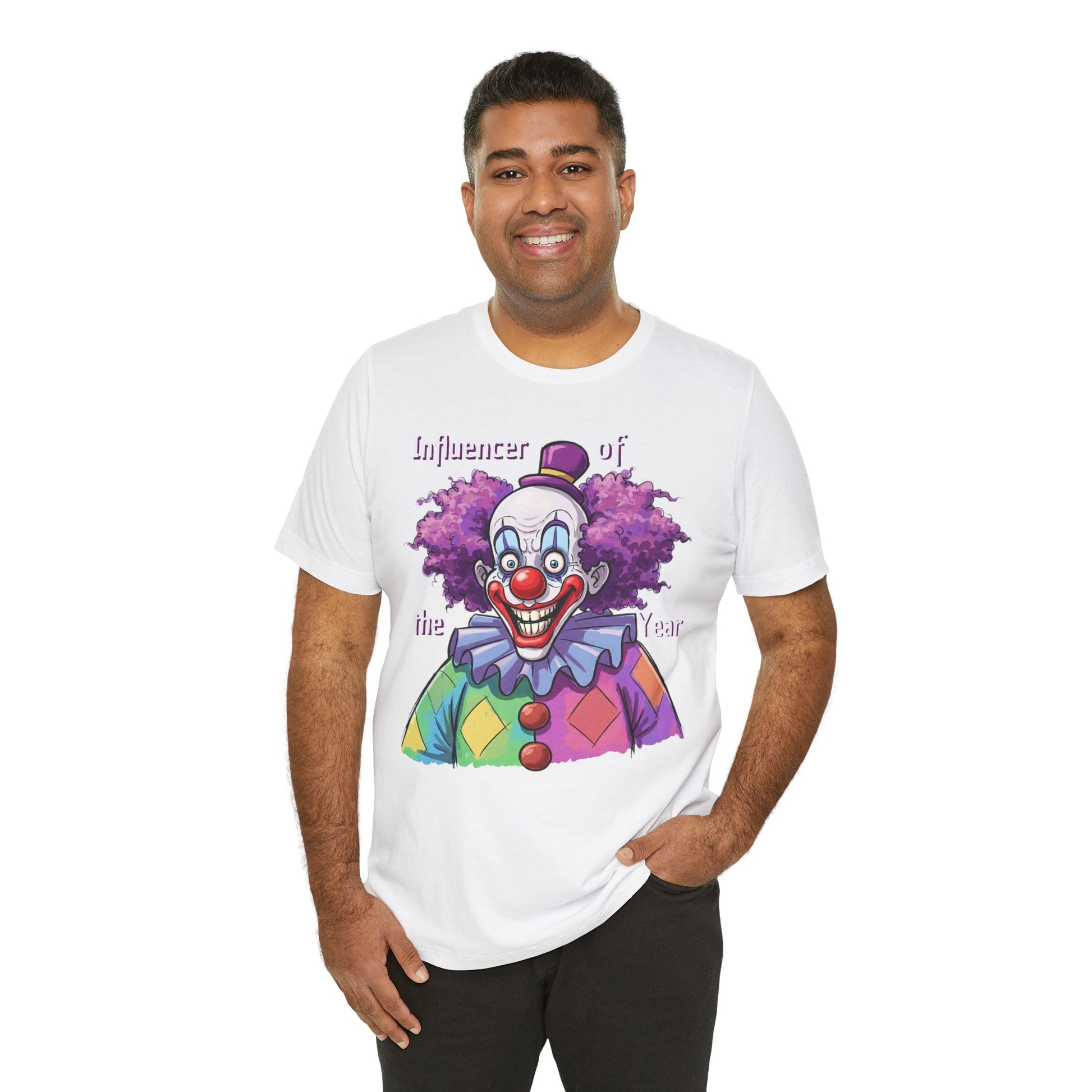 Influencer of the Year Clown T-Shirt - Funny Unisex Jersey Tee - Schmartypants