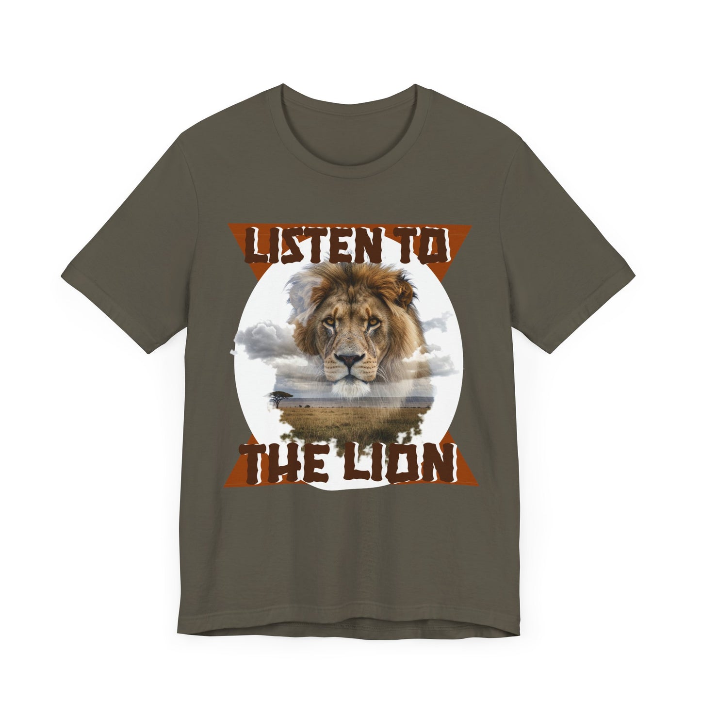 Listen to the Lion Unisex Tee, Casual T-Shirt, Wildlife Lover Gift, Nature Enthusiast Apparel, Birthday Present, Adventure Wear, Van Morrison Fans - Schmartypants