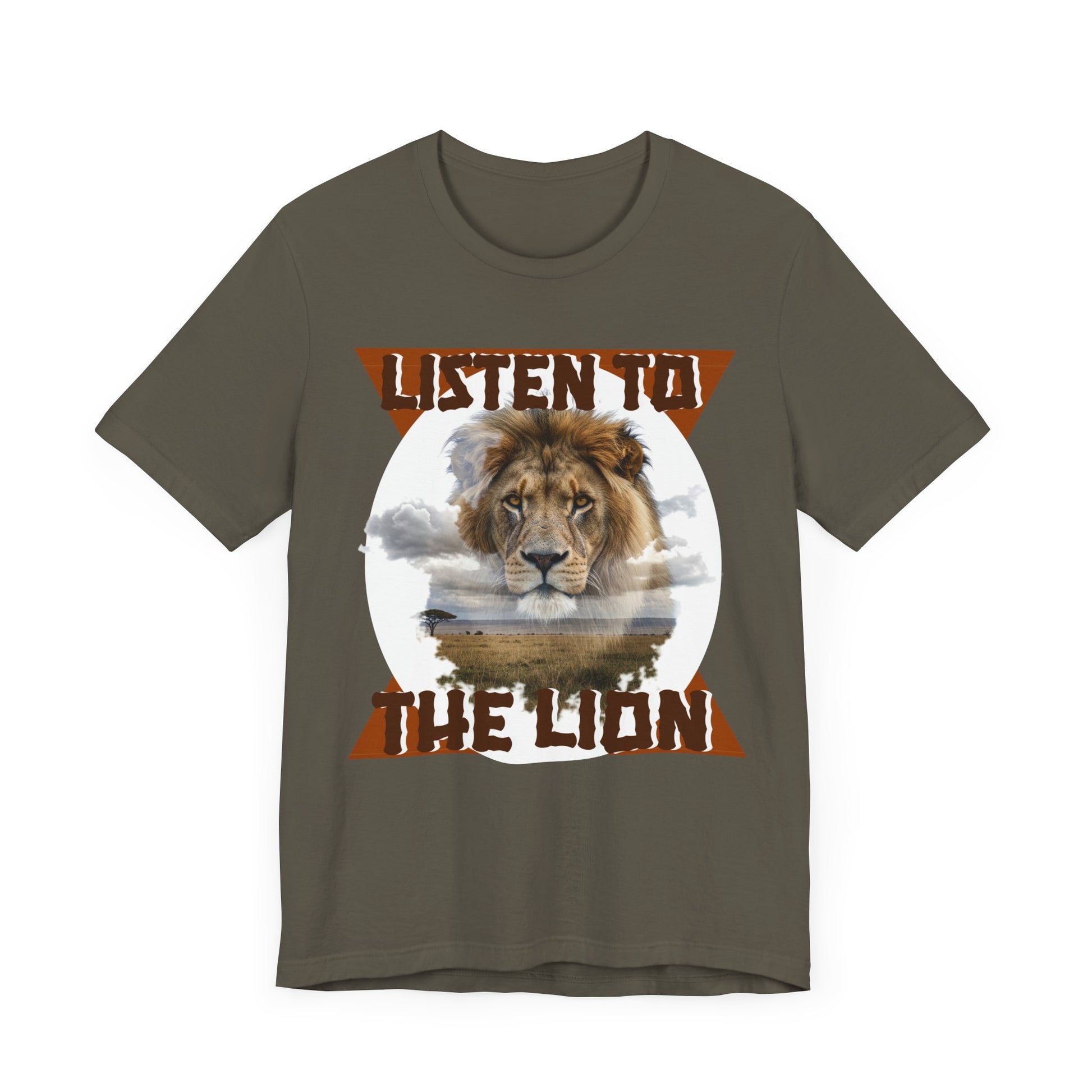 Listen to the Lion Unisex Tee, Casual T-Shirt, Wildlife Lover Gift, Nature Enthusiast Apparel, Birthday Present, Adventure Wear, Van Morrison Fans - Schmartypants