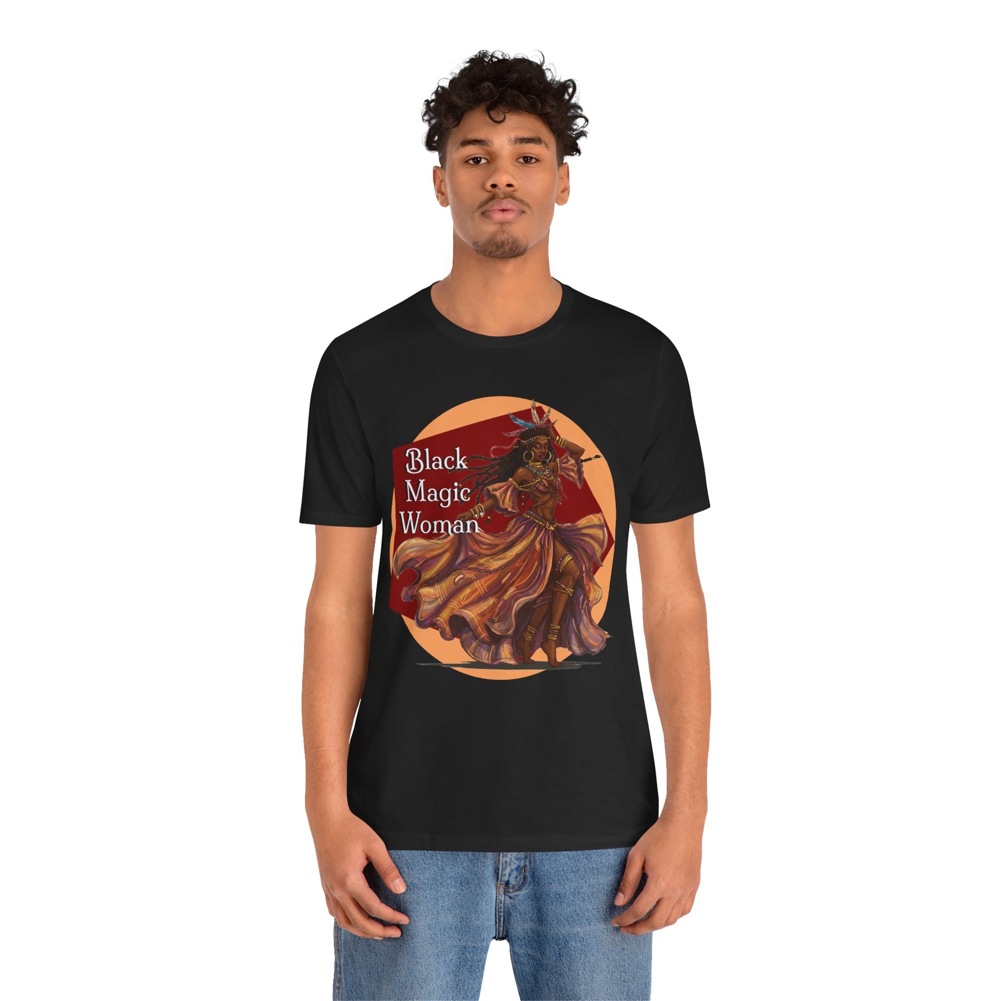 'Black Magic Woman' Tee, Witchy Apparel, Boho T-Shirt, Festival Outfit, Classic Rock Fans, Santana, Fleetwood Mac - Schmartypants
