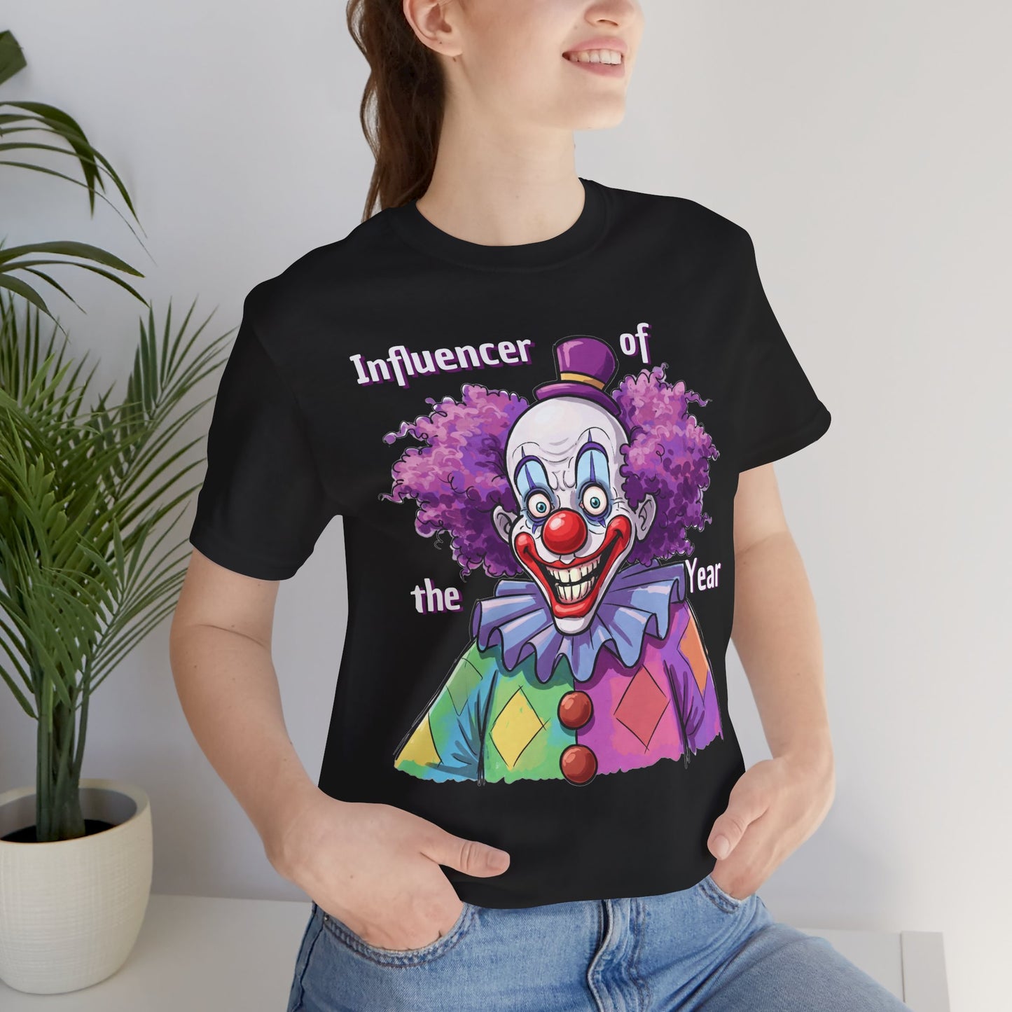 Influencer of the Year Clown T-Shirt - Funny Unisex Jersey Tee - Schmartypants