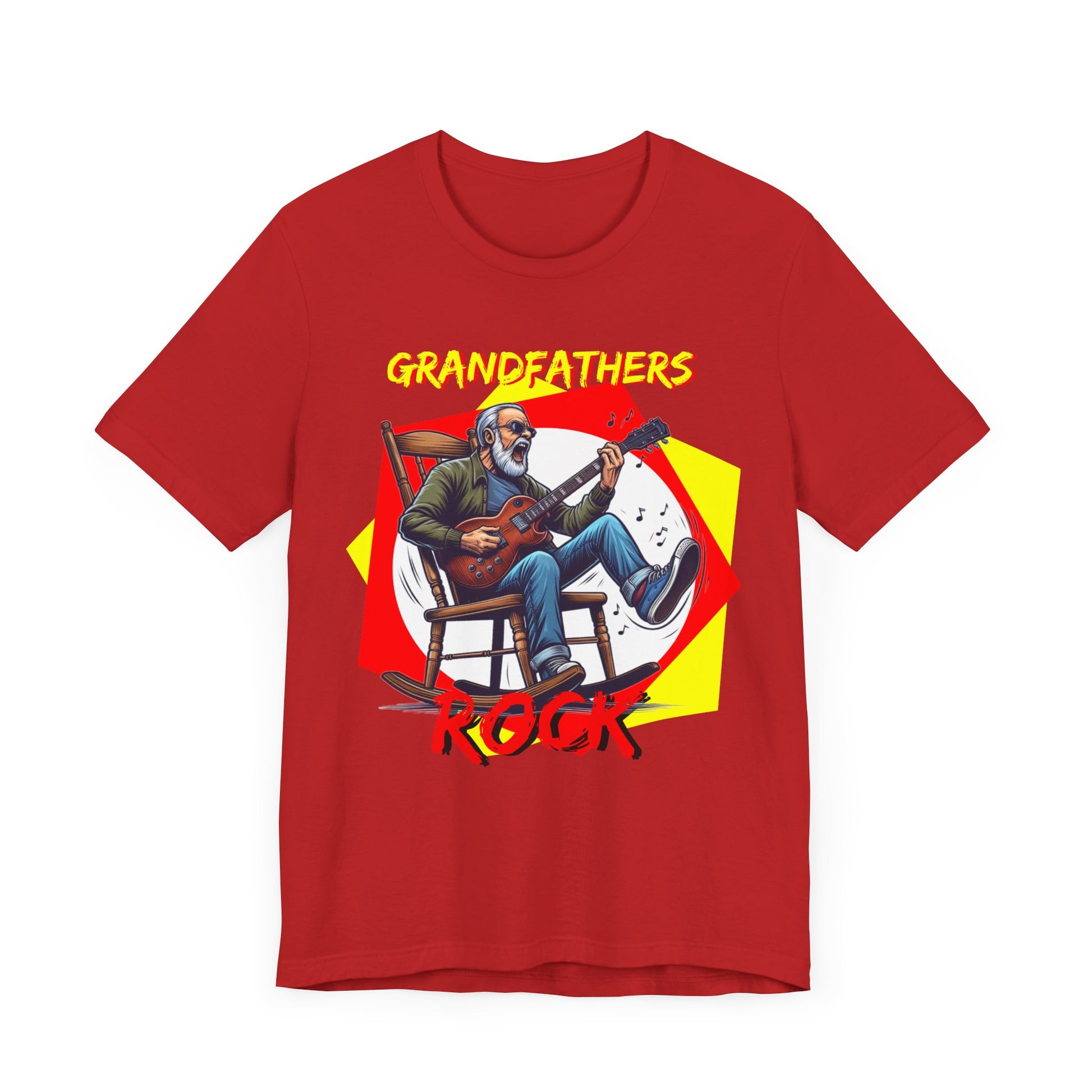 Grandfathers Rock Unisex Tee | Funny, Cool Graphic T-Shirt for Music Lovers, Birthdays, Father's Day - Schmartypants