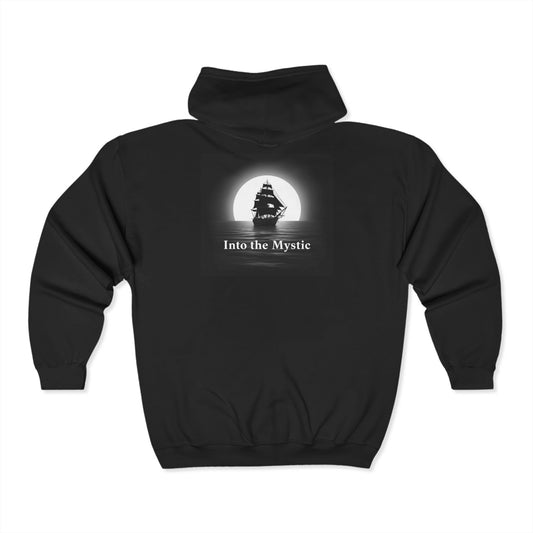 Into the Mystic Hoodie, Van Morrison Fan Gift, Classic Rock Sweatshirt, Irish Soul Music Apparel, Full Zip Hooded Jacket