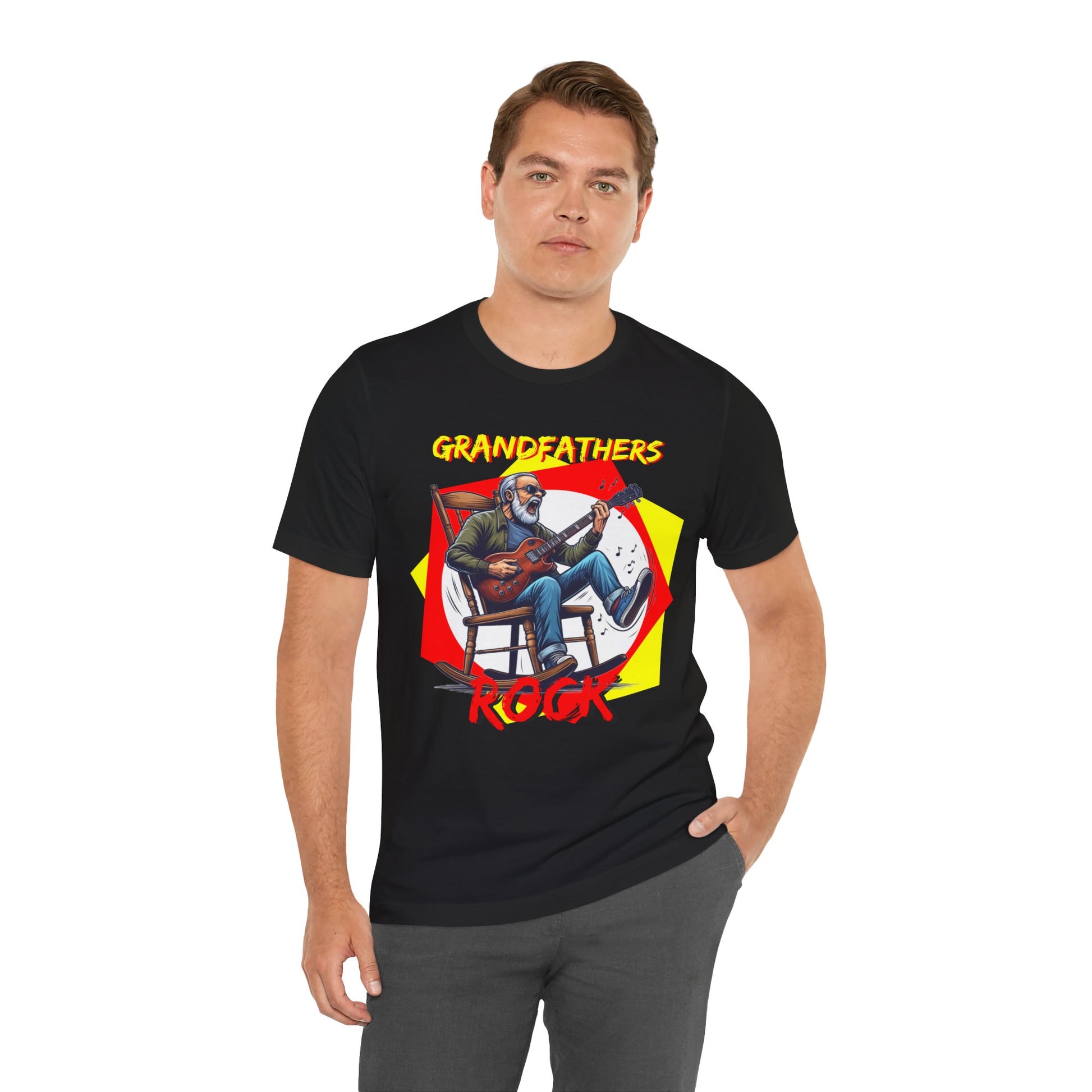 Grandfathers Rock Unisex Tee | Funny, Cool Graphic T-Shirt for Music Lovers, Birthdays, Father's Day - Schmartypants