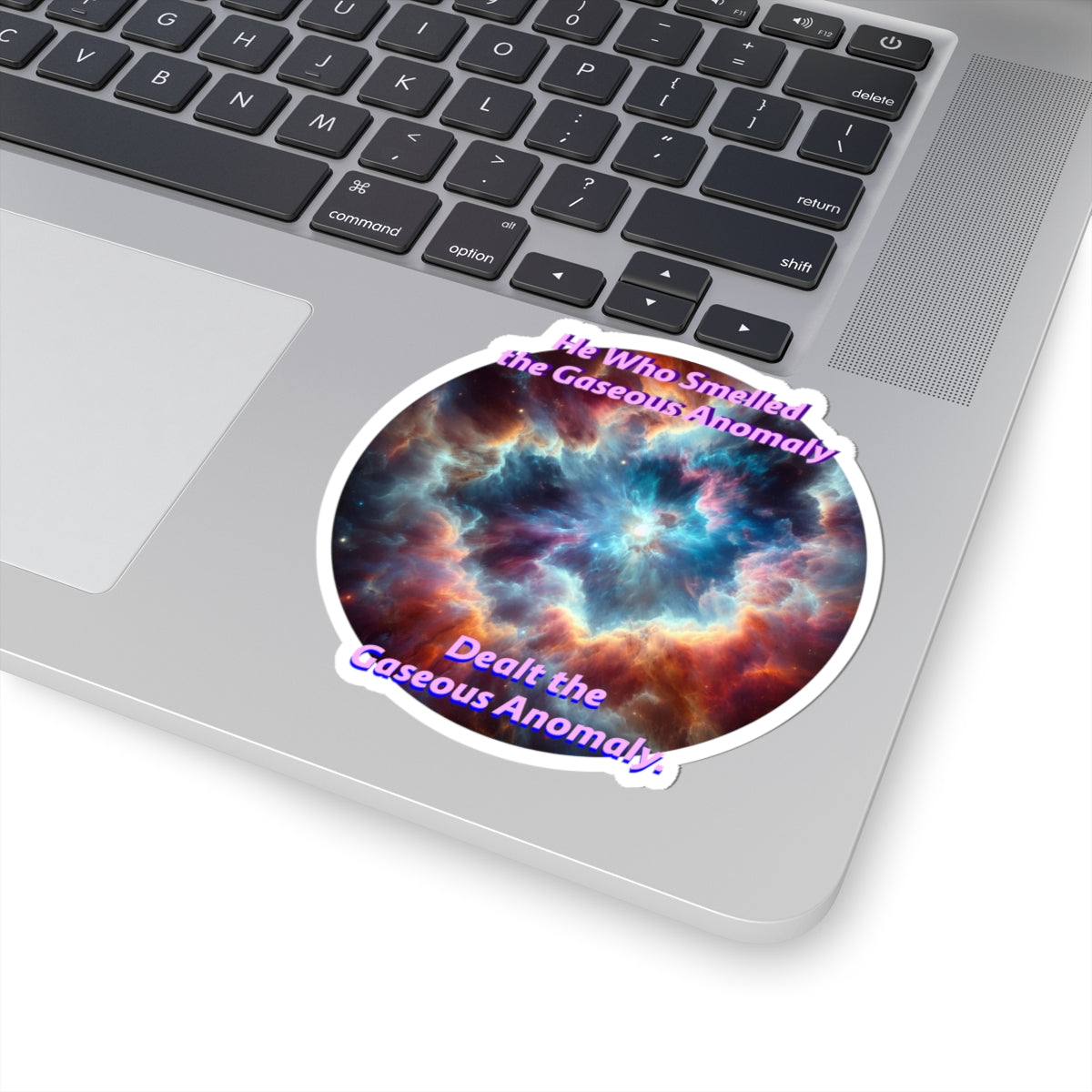 Cosmic Kiss-Cut Stickers - Hilarious Gaseous Anomaly Design for Trekkies and Sci-Fi Fans - Schmartypants