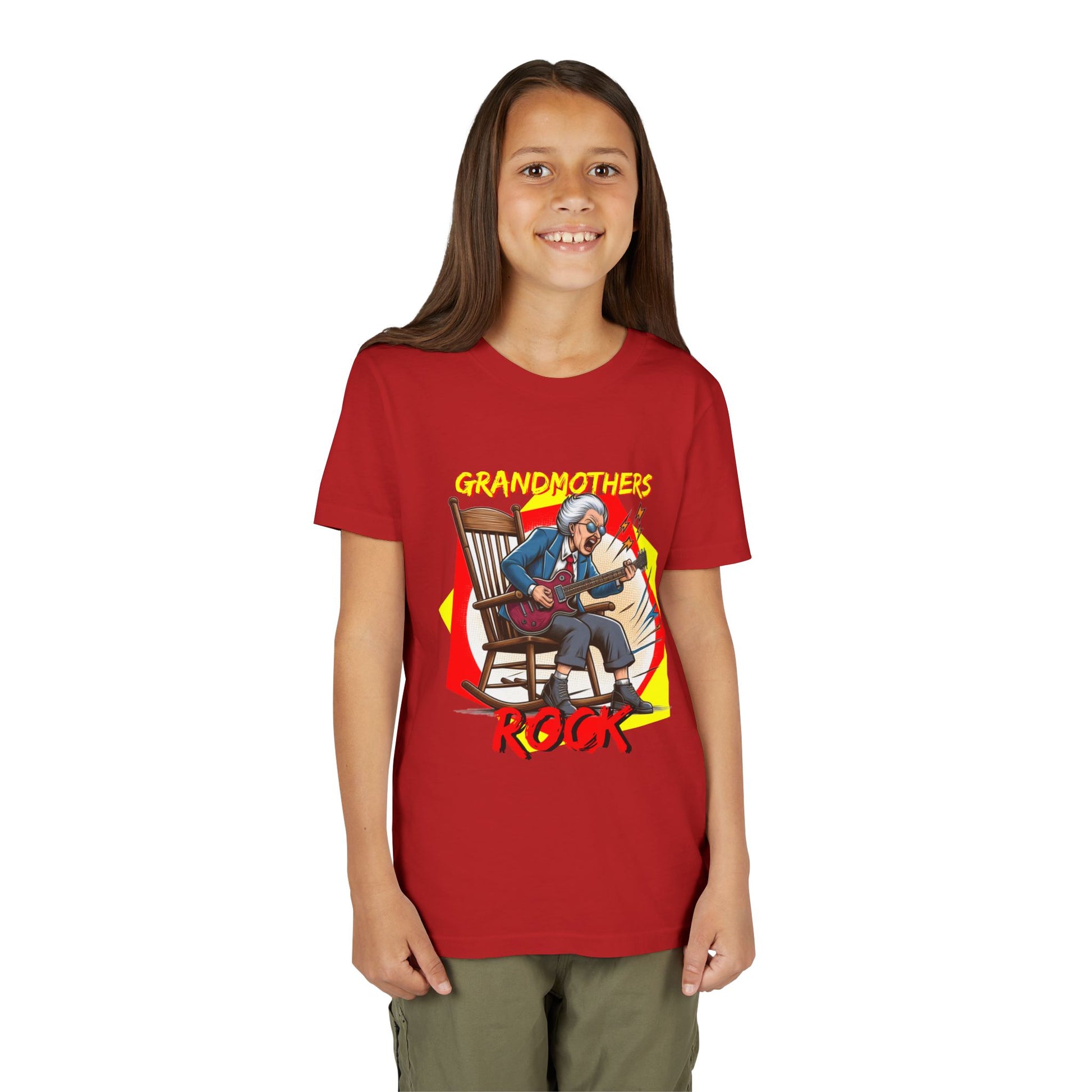 'Grandmothers Rock' Youth Short Sleeve Tee - Funny Design to Show Love for Grandma - Schmartypants