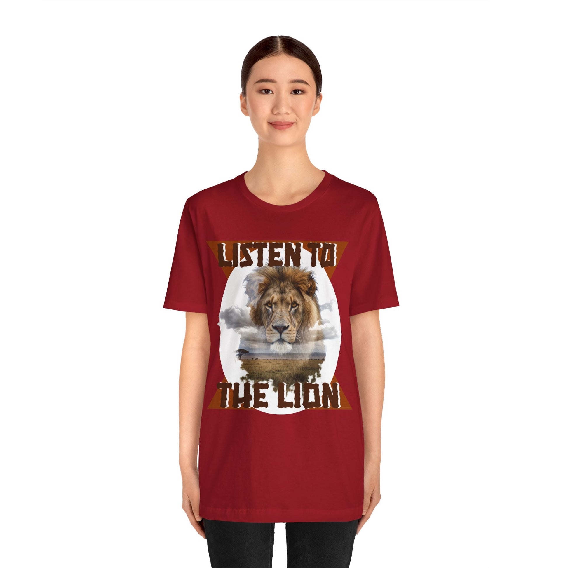 Listen to the Lion Unisex Tee, Casual T-Shirt, Wildlife Lover Gift, Nature Enthusiast Apparel, Birthday Present, Adventure Wear, Van Morrison Fans - Schmartypants