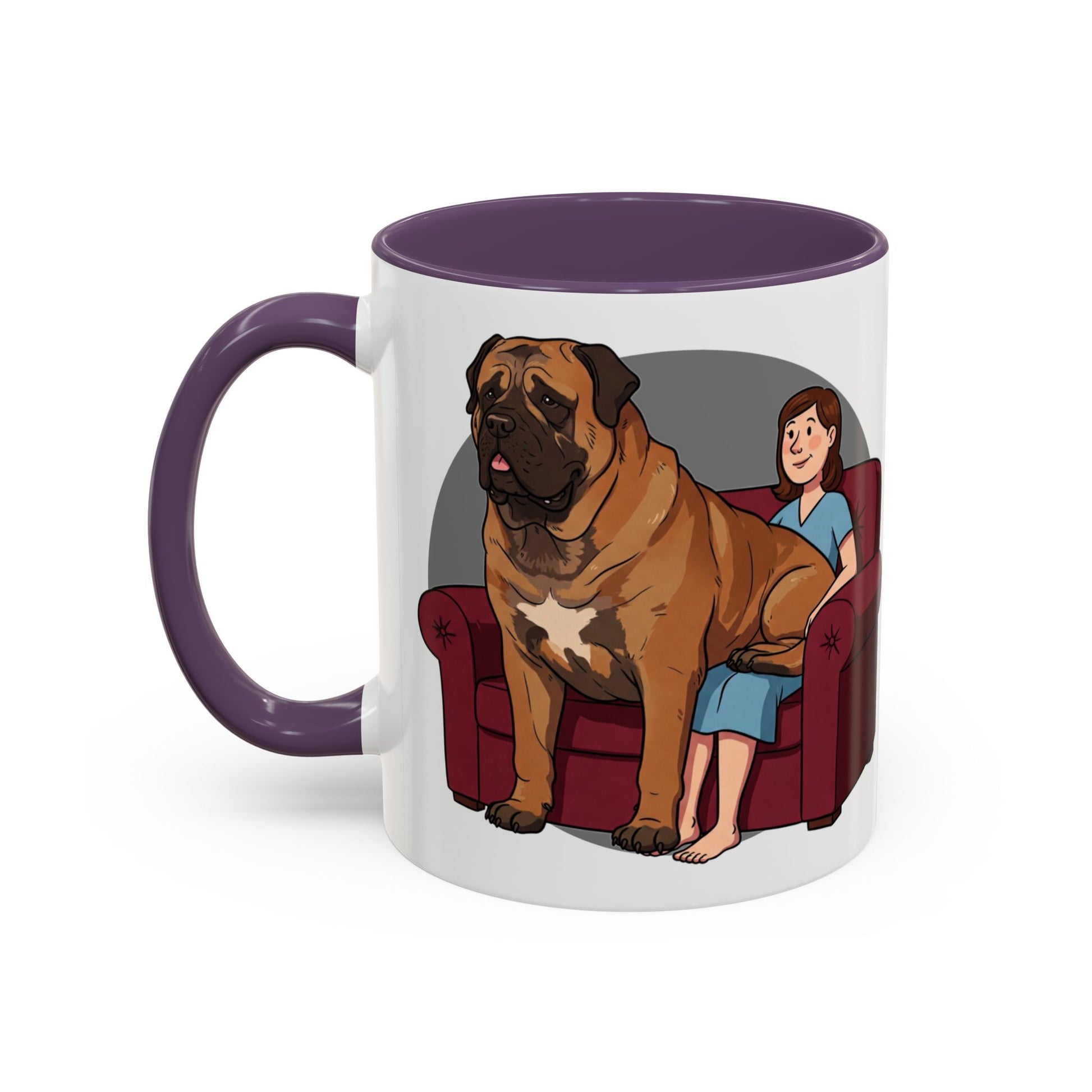 Mastiff Lap Dog Accent Coffee Mug - Perfect Funny Gift for Dog Lovers, Mastiff Breeders - Schmartypants