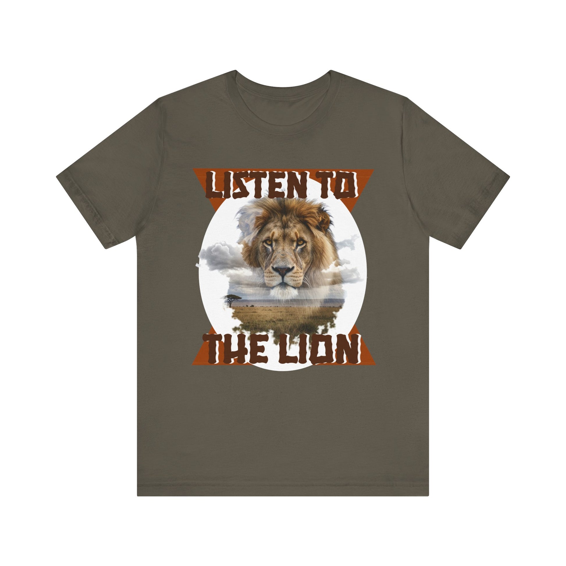 Listen to the Lion Unisex Tee, Casual T-Shirt, Wildlife Lover Gift, Nature Enthusiast Apparel, Birthday Present, Adventure Wear, Van Morrison Fans - Schmartypants