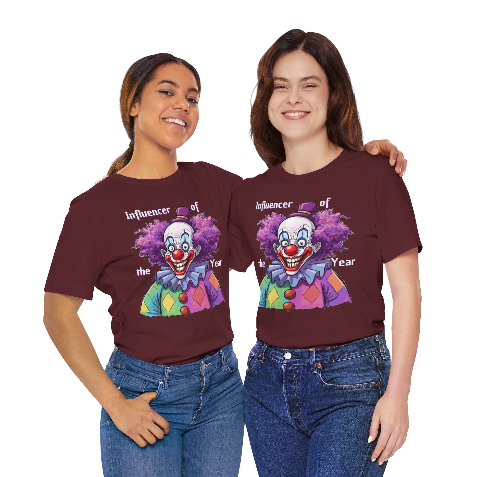 Influencer of the Year Clown T-Shirt - Funny Unisex Jersey Tee - Schmartypants