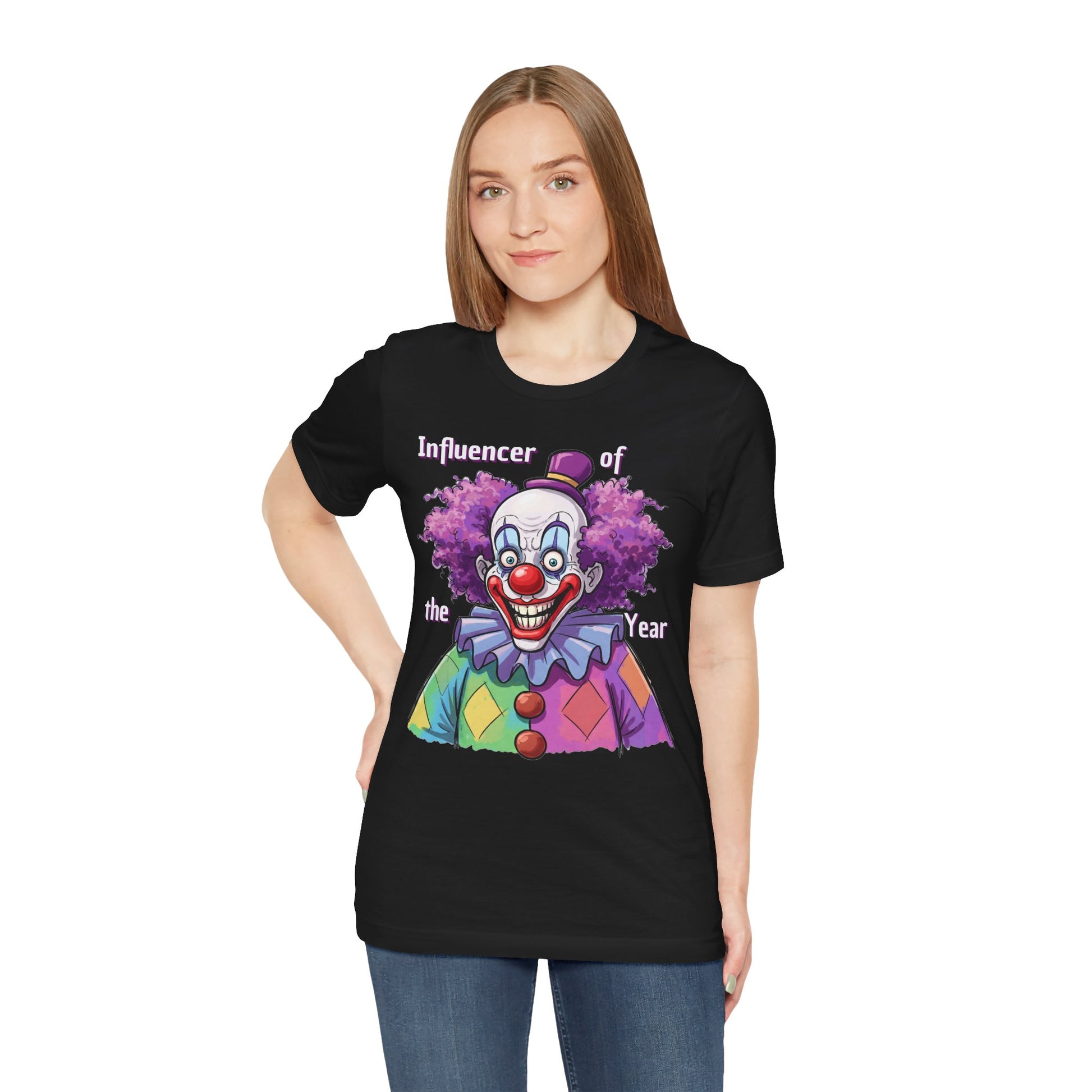 Influencer of the Year Clown T-Shirt - Funny Unisex Jersey Tee - Schmartypants
