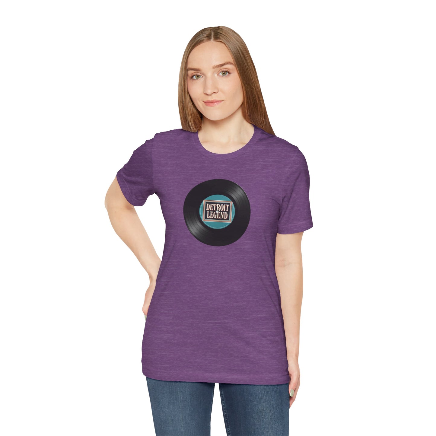 Detroit Legend Vinyl Record Tee, Music Lover Shirt, Unisex Casual Wear, Gift for Music Fans, Retro Record T-Shirt, Motown Shirt