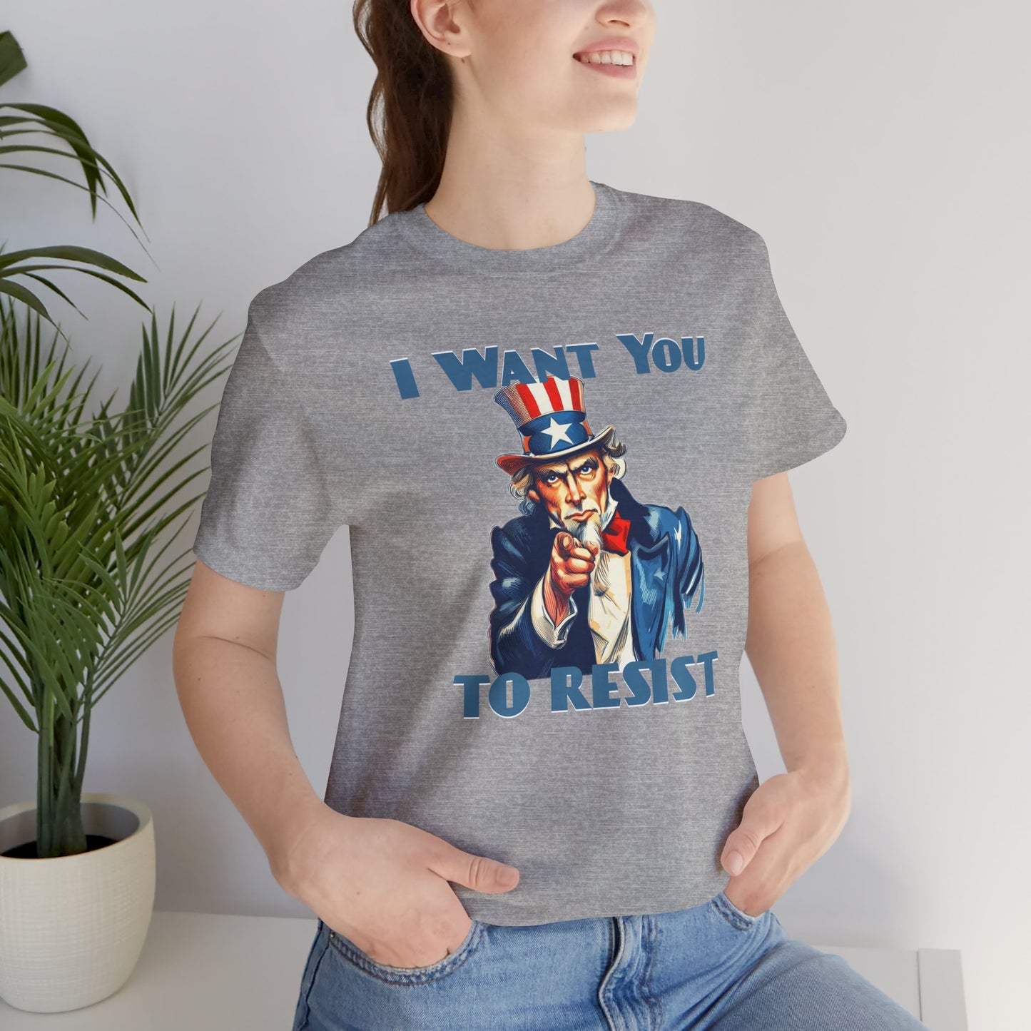 Vintage Uncle Sam 'I Want You to Resist' Unisex Tee - Protest Activist Wear - Clever Resistance Tee