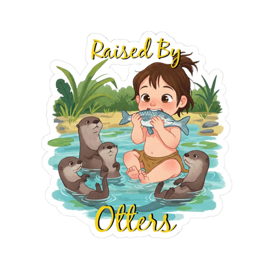 Cute Otter Family Kiss-Cut Stickers | Perfect for Kids' Room Decor, Laptop Stickers, Water Bottles, Fun Gifts, Otter Lovers