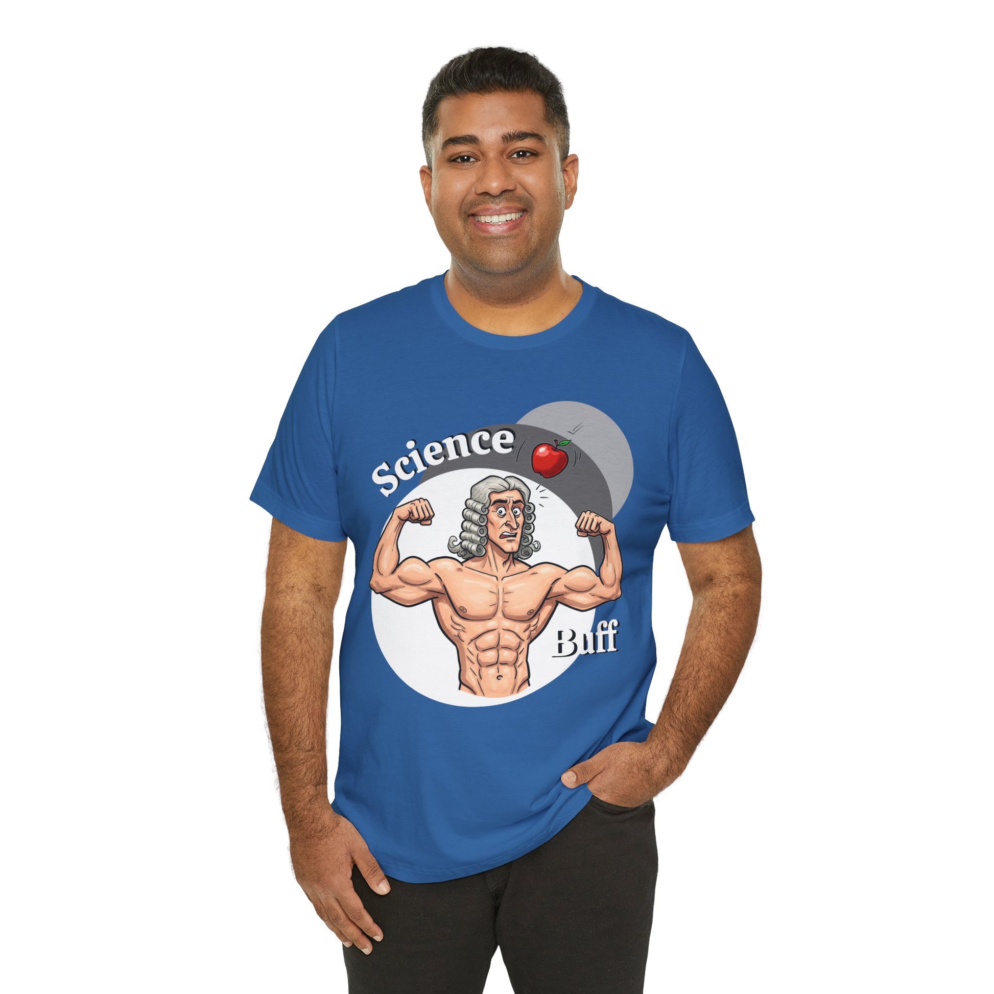 Funny 'Science Buff' Unisex Tee, Funny Science Shirt, Gift for STEM Lovers, Academic Humor T-Shirt, Geeky Top, Science Enthusiast Apparel, Sir Isaac Newton Fans - Schmartypants