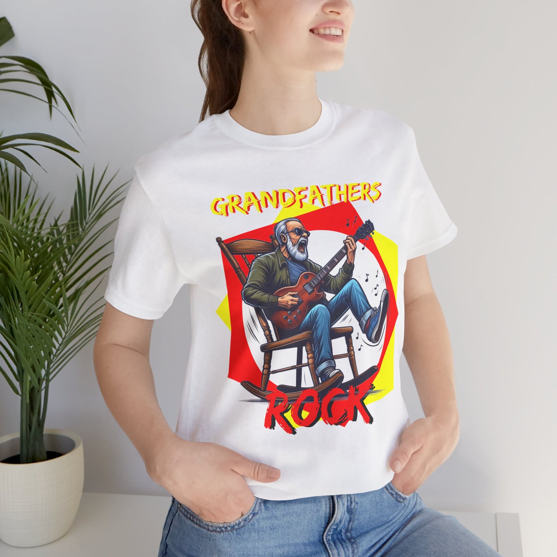 Grandfathers Rock Unisex Tee | Funny, Cool Graphic T-Shirt for Music Lovers, Birthdays, Father's Day - Schmartypants