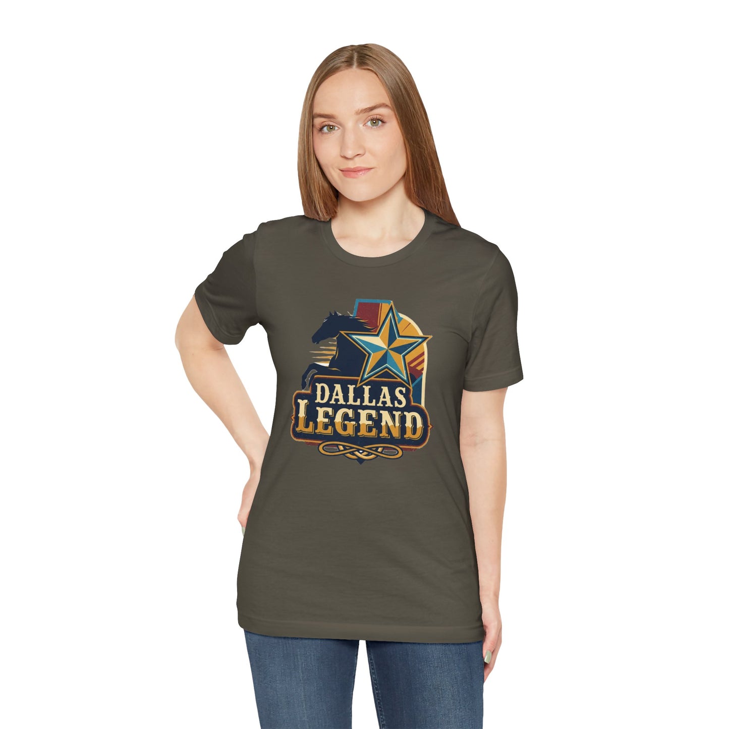 Dallas Legend Unisex Jersey Tee - Casual Style, Gift for Sports Fans, Comfort Wear, Game Day Apparel, Unique Shirt Design