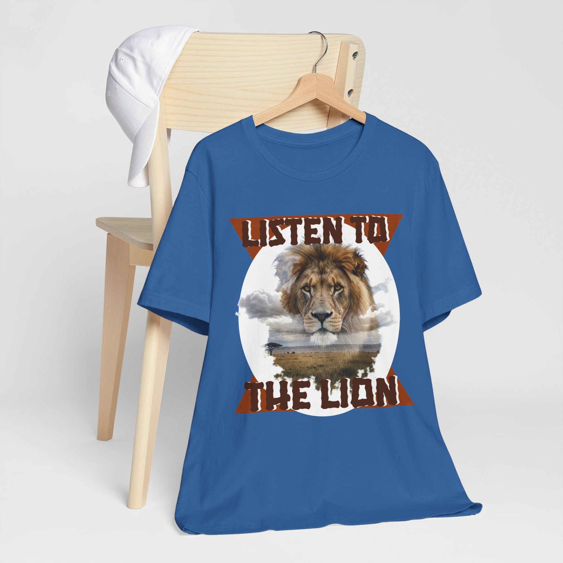 Listen to the Lion Unisex Tee, Casual T-Shirt, Wildlife Lover Gift, Nature Enthusiast Apparel, Birthday Present, Adventure Wear, Van Morrison Fans - Schmartypants