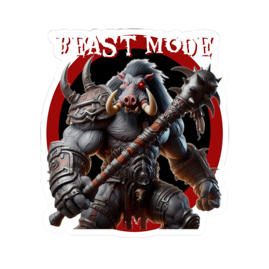 Beast Mode Kiss-Cut Stickers – Perfect for Gamers & Workout Enthusiasts - Schmartypants