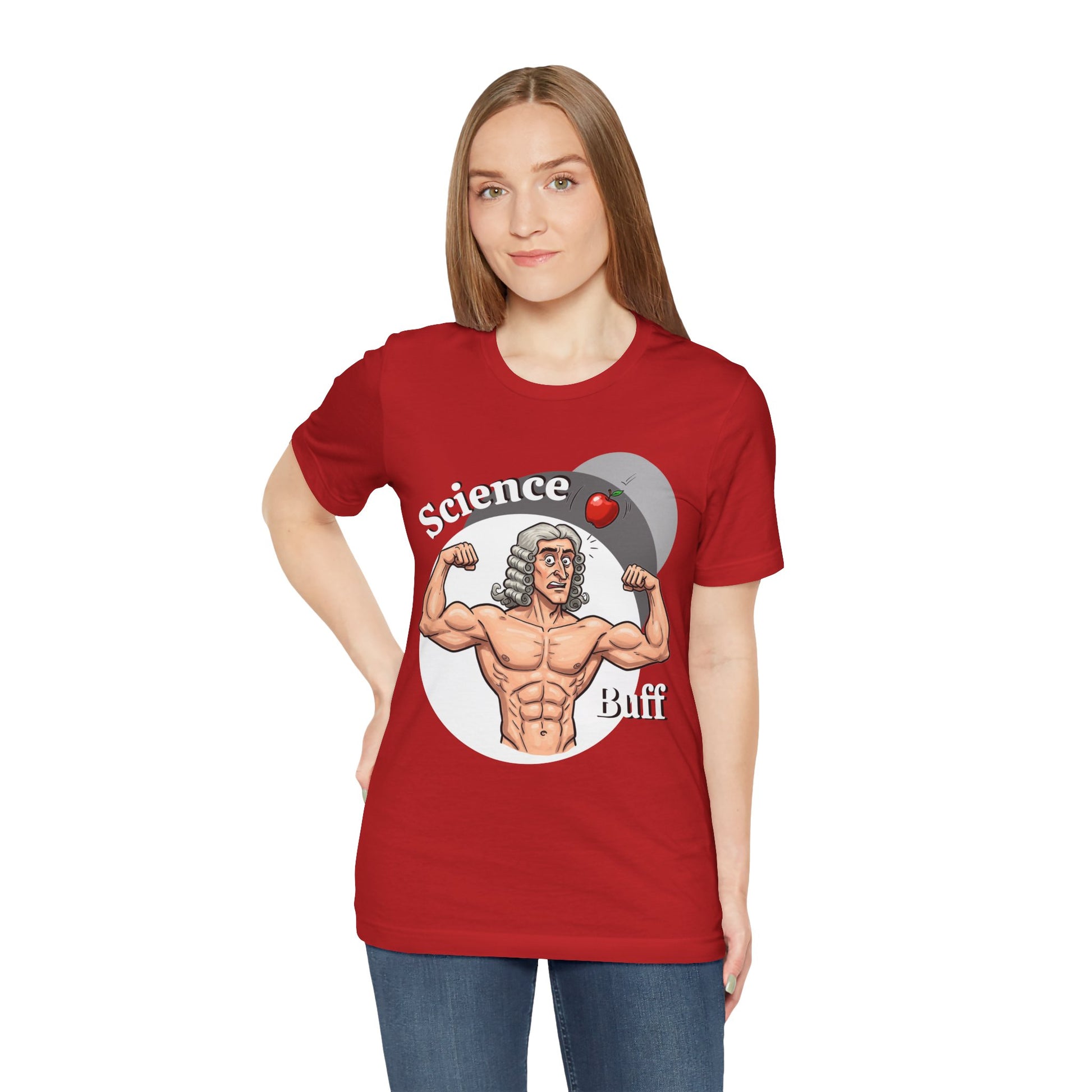 Funny 'Science Buff' Unisex Tee, Funny Science Shirt, Gift for STEM Lovers, Academic Humor T-Shirt, Geeky Top, Science Enthusiast Apparel, Sir Isaac Newton Fans - Schmartypants