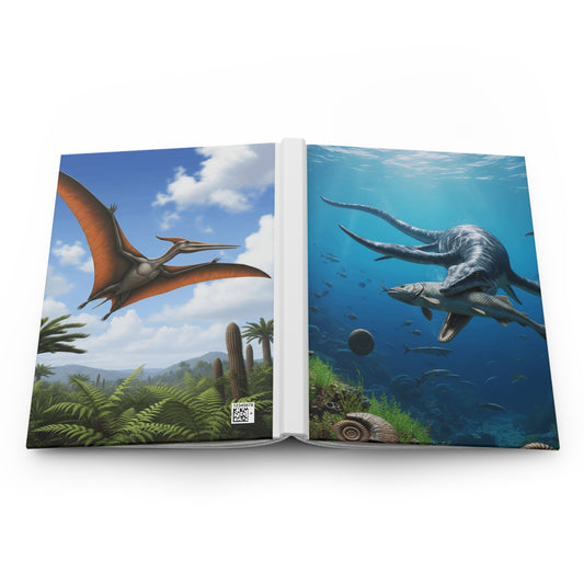 Dinosaur Adventure Journal, Perfect for Dinosaur Enthusiasts, Ideal Gift for Kids & Adults, Pterosaur and Plesiosaur