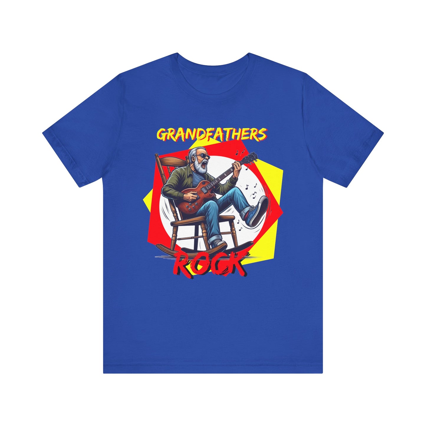 Grandfathers Rock Unisex Tee | Funny, Cool Graphic T-Shirt for Music Lovers, Birthdays, Father's Day - Schmartypants