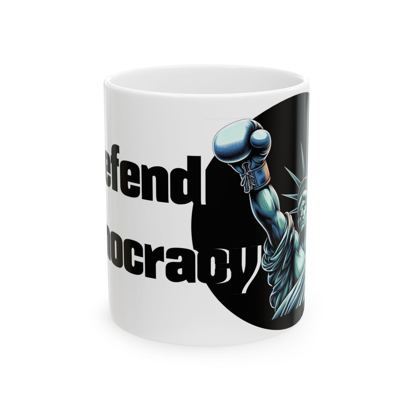 Defend Democracy Mug, Inspirational Coffee Cup, Civic Engagement Gift, Political Humor Mug, Activism Tea Cup - Schmartypants