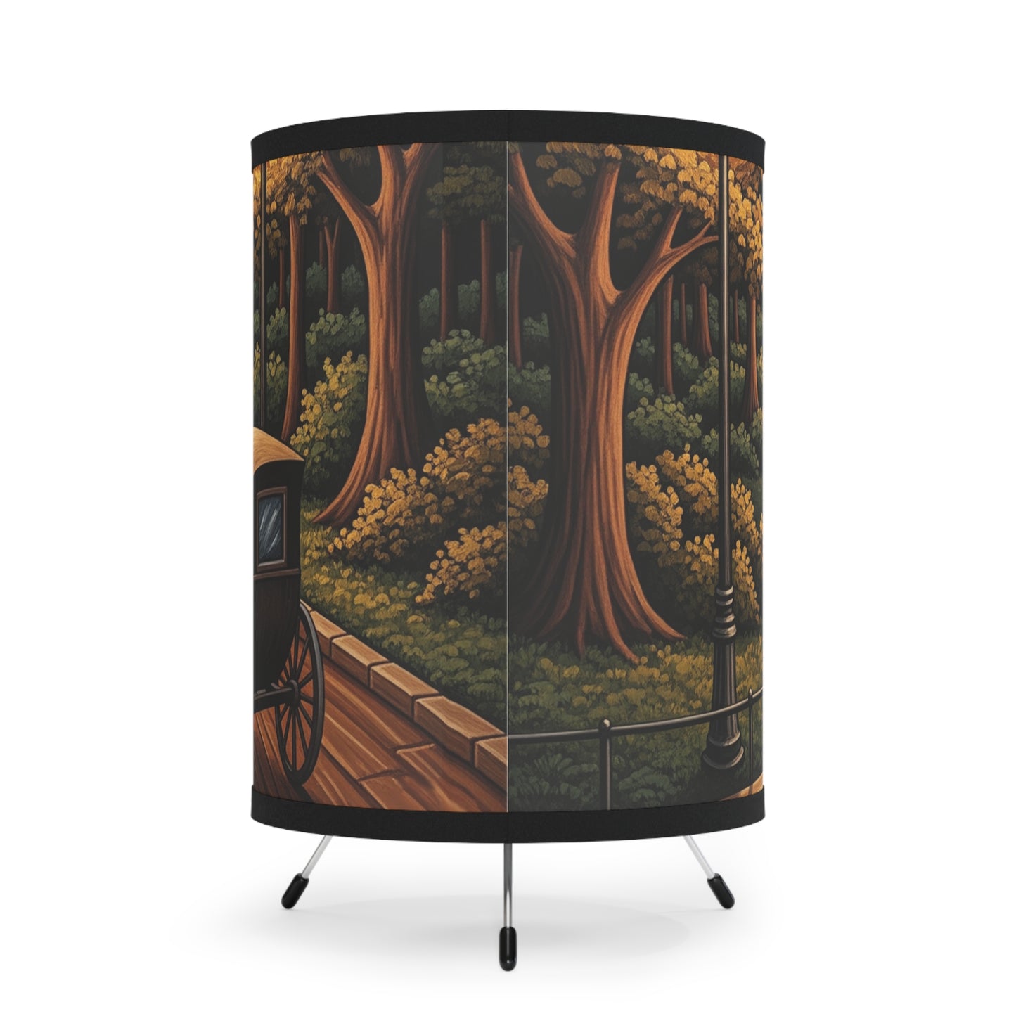 Cozy Tripod Lamp with Scenic Printed Shade, Adjustable Mood Lighting for Home Decor, Perfect Gift for Nature Lovers, Ambient Lighting, [...]