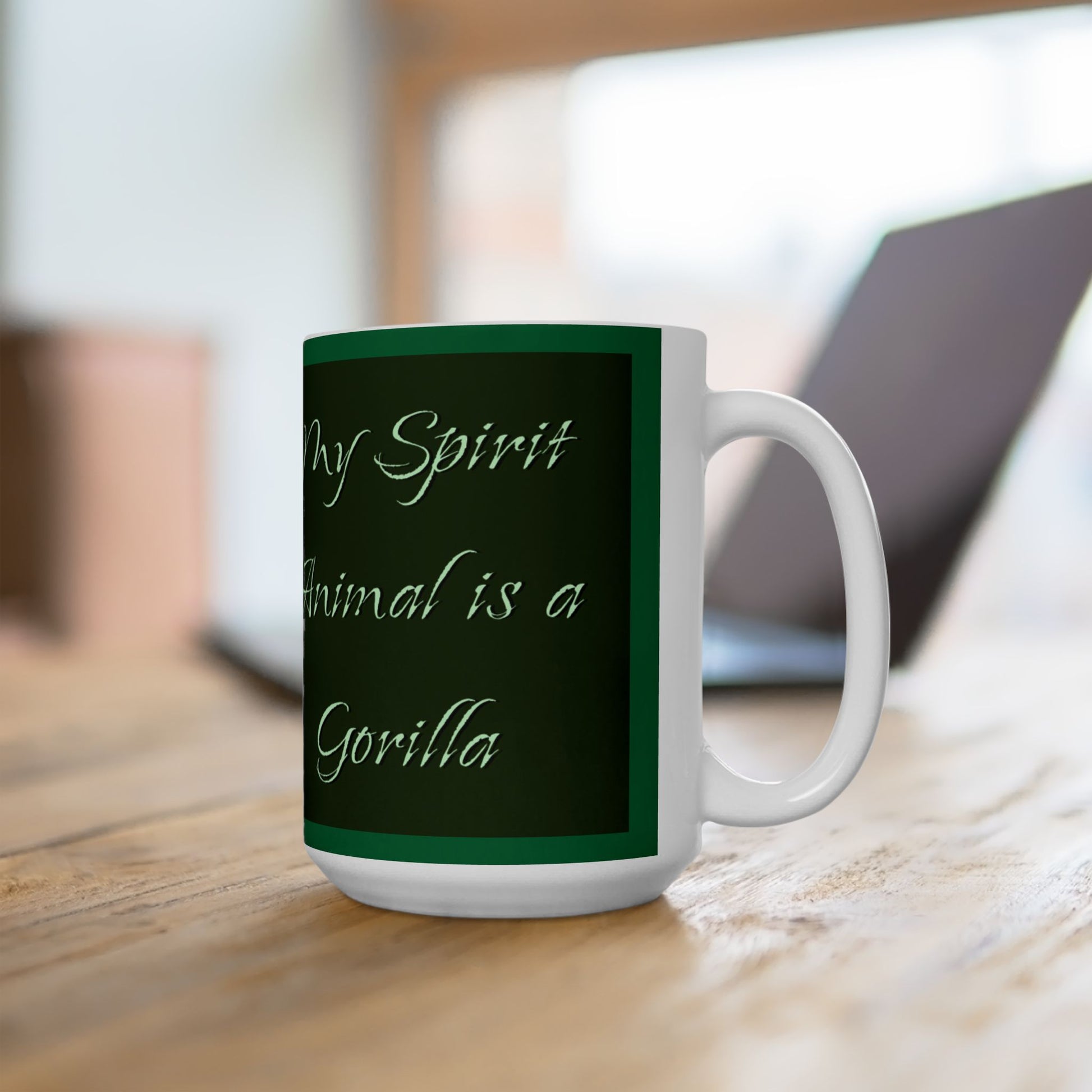 'My Spirit Animal is a Gorilla' Ceramic Mug - Wildlife Lover Gift (11oz, 15oz) - Schmartypants