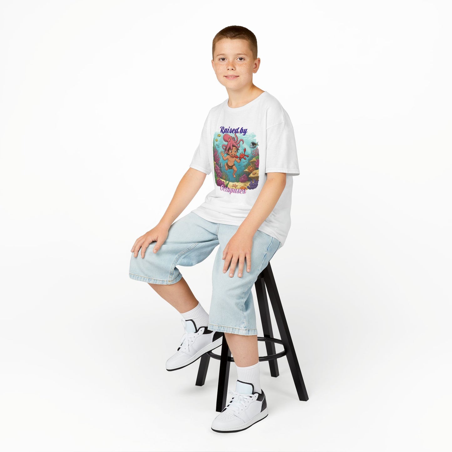 'Raised by Octopuses' Funny Underwater Adventure Kids Tee - Quirky Ocean-Themed Shirt, Perfect Gift for Beach Lovers, Funny Kids Apparel, Summer Fun Wear, Unique [...]