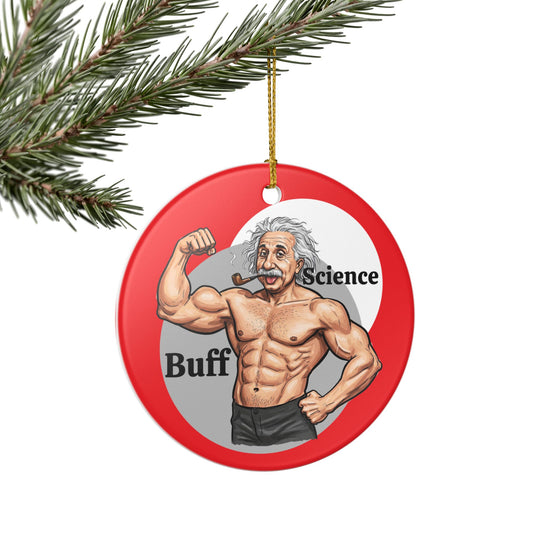 Humorous Science Buff Ornament | Unique Home Decor, Gift for Scientists, Educational Holiday Decor, Fun Science Lover Gift, Einstein