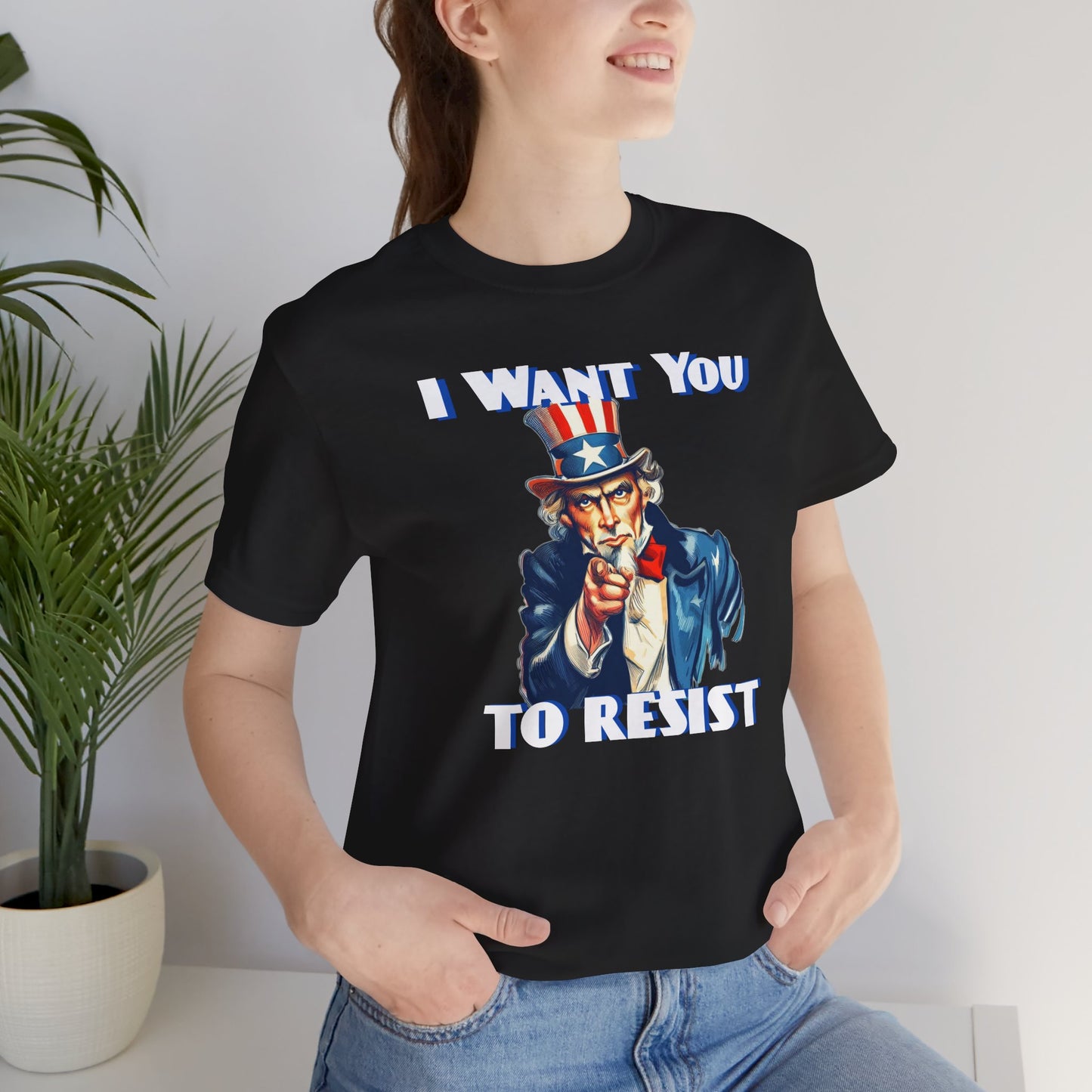 Vintage Uncle Sam 'I Want You to Resist' Unisex Tee - Protest Activist Wear - Clever Resistance Tee
