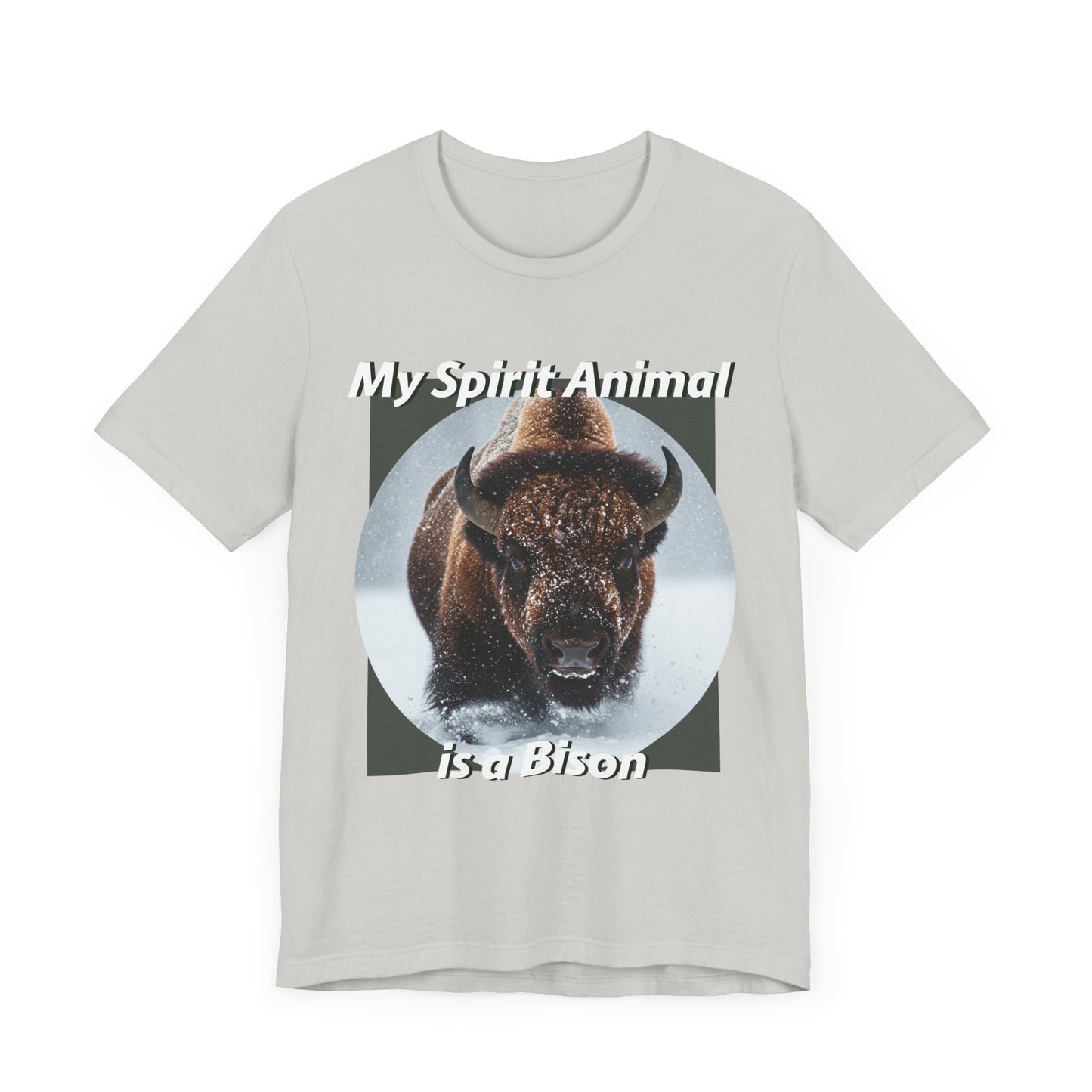My Spirit Animal Bison Unisex Tee - Nature Lover's Graphic T-Shirt - Native American Gift - Buffalo Lovers - Schmartypants
