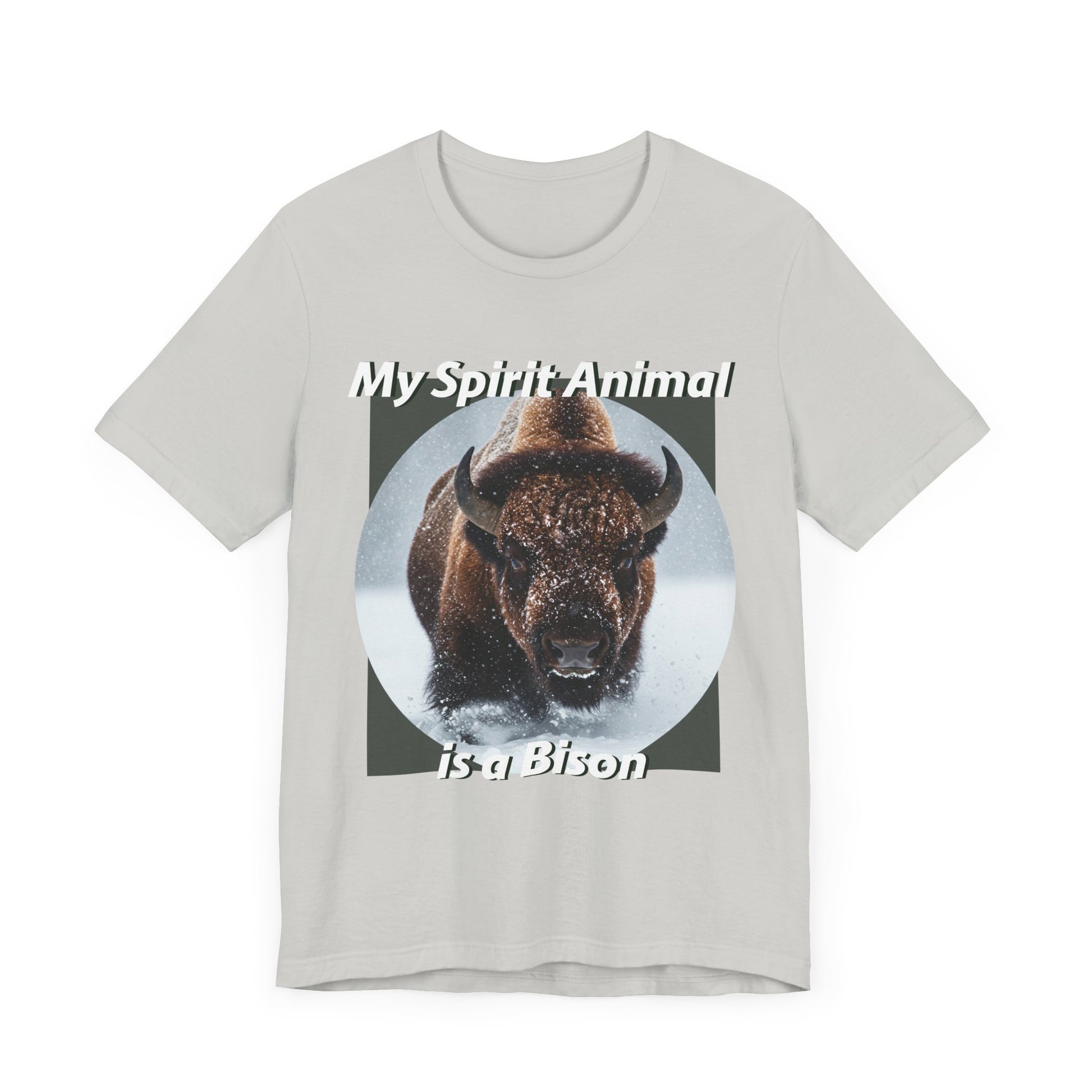 My Spirit Animal Bison Unisex Tee - Nature Lover's Graphic T-Shirt - Native American Gift - Buffalo Lovers - Schmartypants