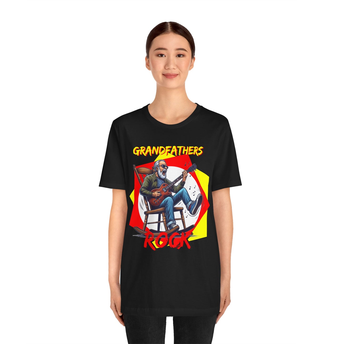 Grandfathers Rock Unisex Tee | Funny, Cool Graphic T-Shirt for Music Lovers, Birthdays, Father's Day - Schmartypants