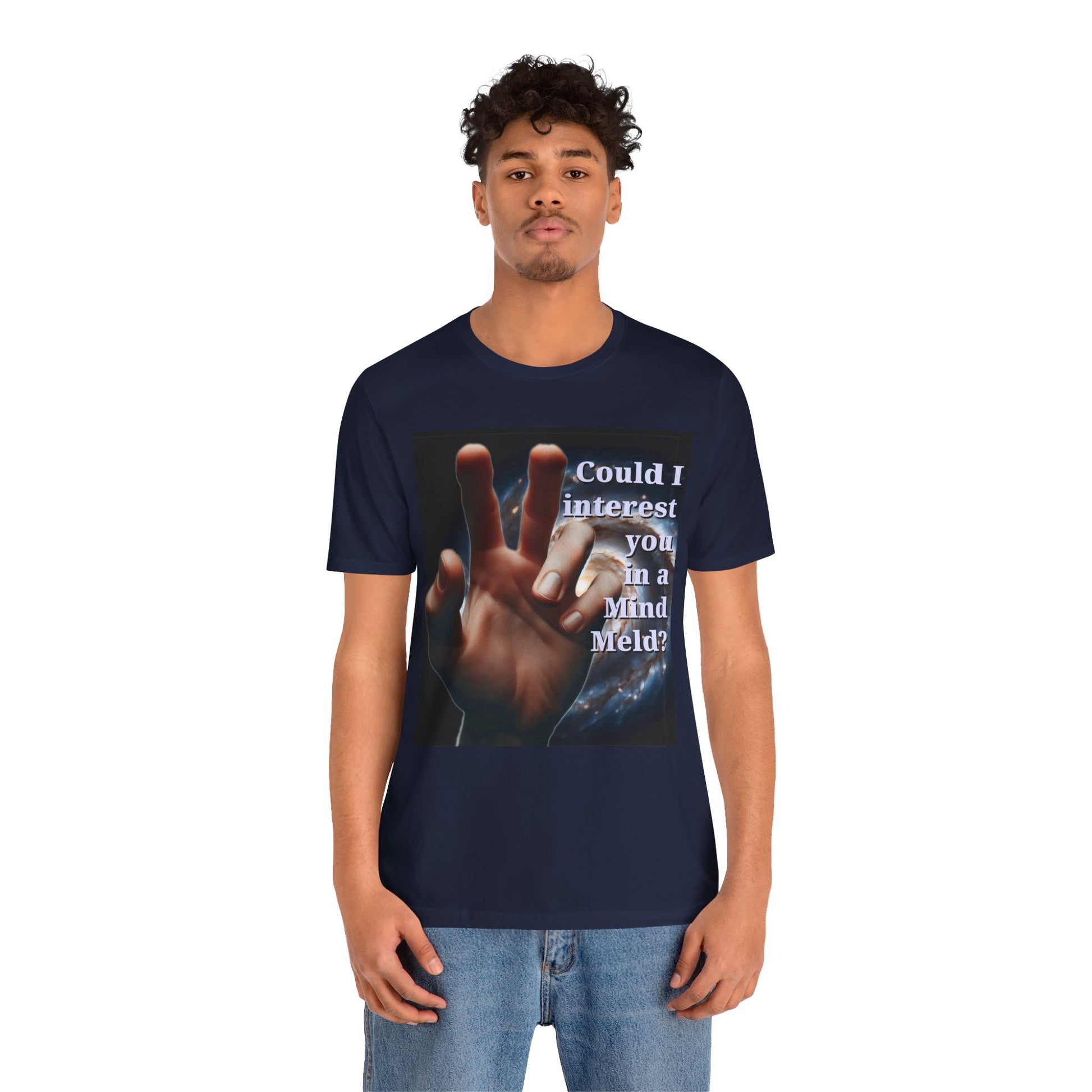 'Could I Interest You in a Mind Meld?' Graphic Tee - Hilarious Unisex Short Sleeve Shirt for Sci-Fi Lovers, Star Trek Fans, & Casual Wear - Schmartypants