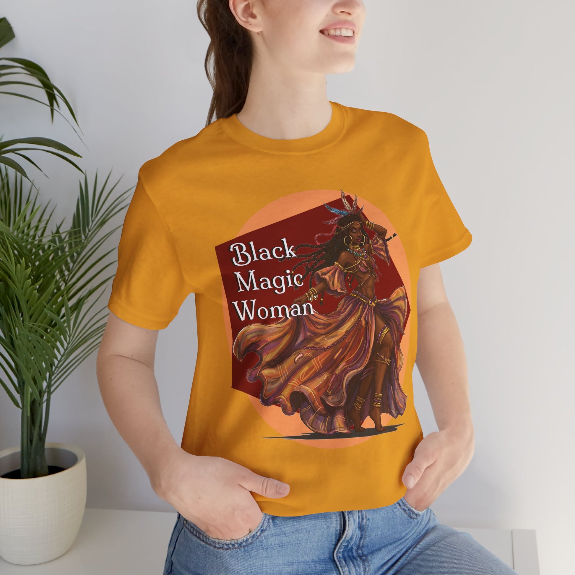 'Black Magic Woman' Tee, Witchy Apparel, Boho T-Shirt, Festival Outfit, Classic Rock Fans, Santana, Fleetwood Mac - Schmartypants