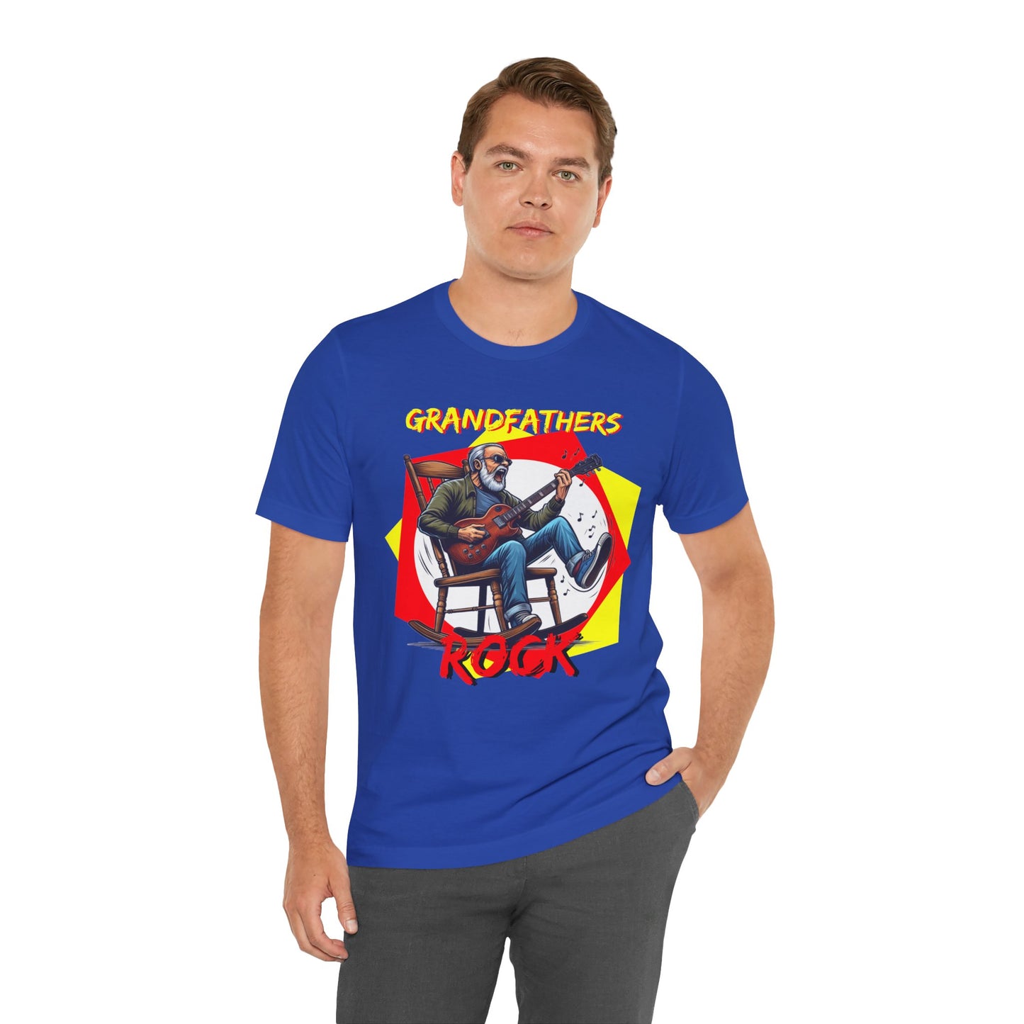 Grandfathers Rock Unisex Tee | Funny, Cool Graphic T-Shirt for Music Lovers, Birthdays, Father's Day - Schmartypants