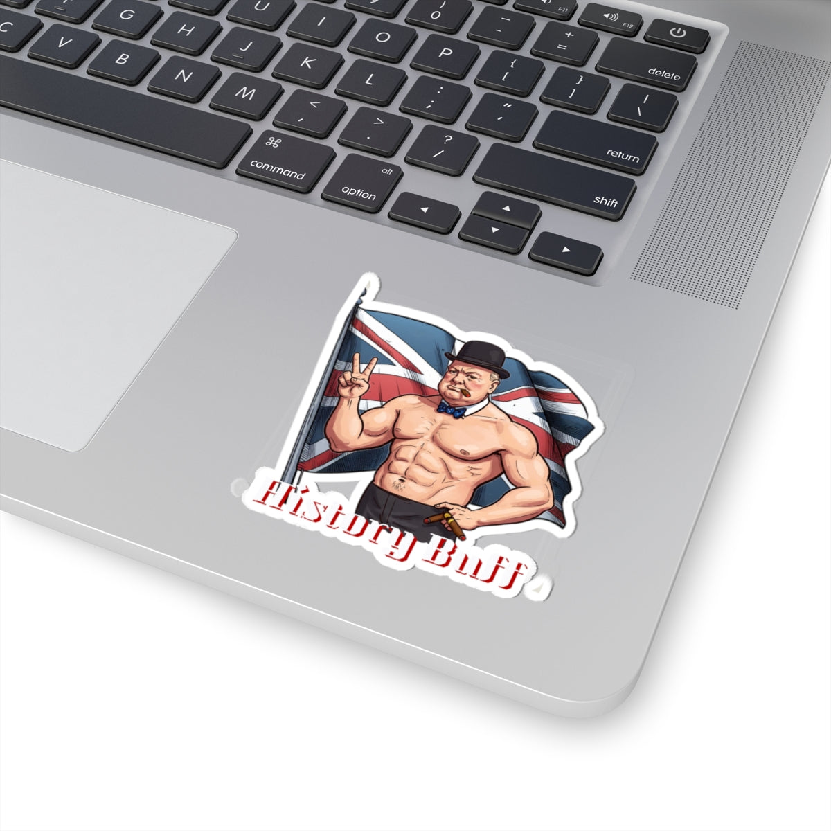 Funny History Buff Kiss-Cut Stickers - Fun Historical Art for Teachers & History Lovers - Winston Curchill Humor - Schmartypants