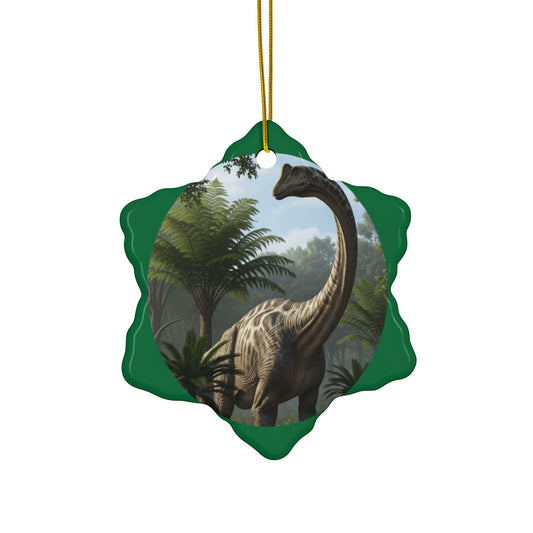 Apatosaurus Dinosaur Christmas Ornaments, Unique Holiday Decor, Gift for Kids, 2-Sided Print, Jungle Themed Decorations, Perfect for Tree