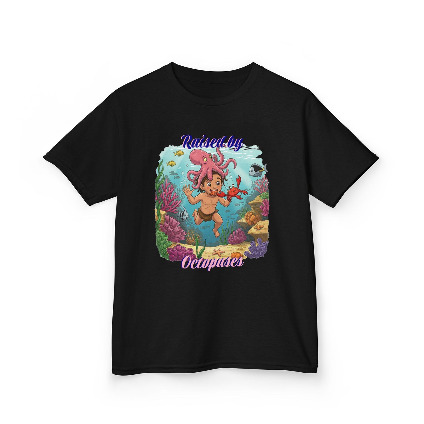 'Raised by Octopuses' Funny Underwater Adventure Kids Tee - Quirky Ocean-Themed Shirt, Perfect Gift for Beach Lovers, Funny Kids Apparel, Summer Fun Wear, Unique [...]