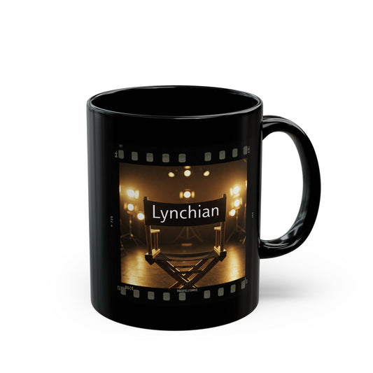 'Lynchian' Cinema Black Mug - 11oz & 15oz | Perfect Gift for Movie Lovers and Film Students, David Lynch Fans - Schmartypants