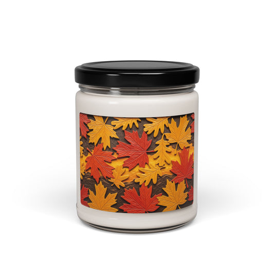 Autumn Leaves Scented Soy Candle, Cozy Home Decor, Fall Gift, Relaxation Candle, Seasonal Scents, Aromatherapy