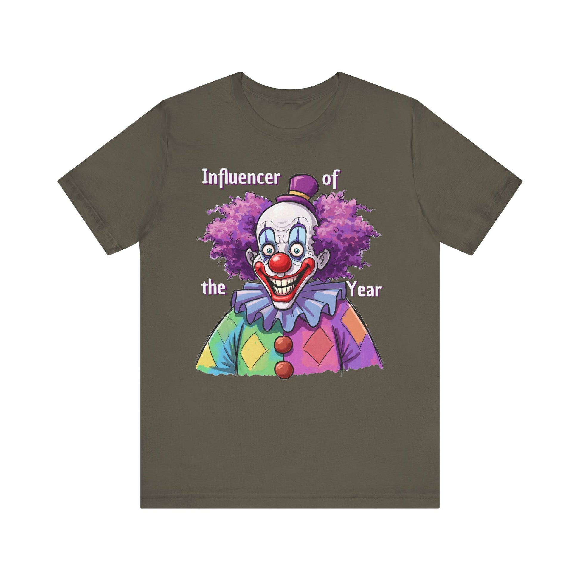 Influencer of the Year Clown T-Shirt - Funny Unisex Jersey Tee - Schmartypants