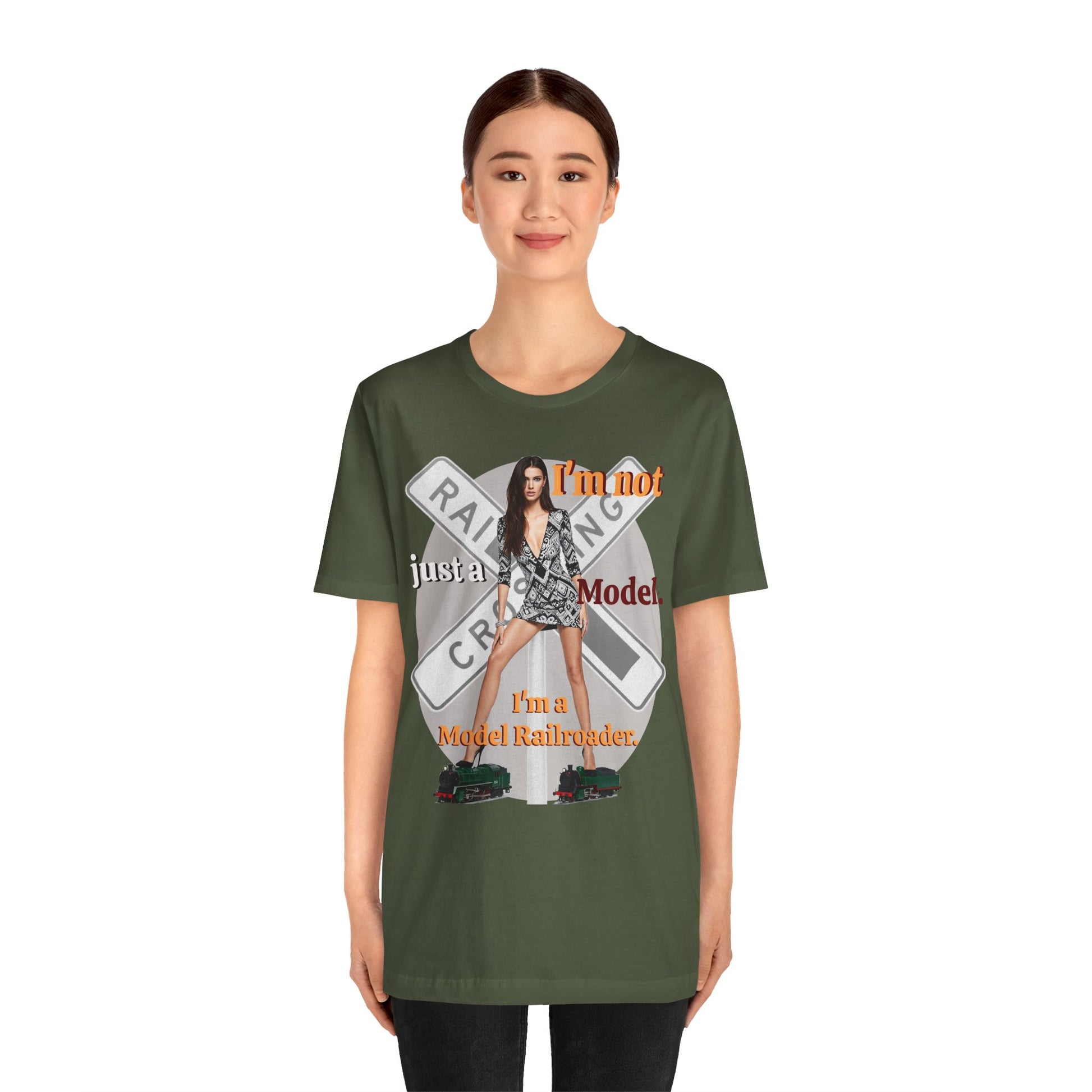 Railroad Model Unisex Tee, Train Lover Gift, Funny 'Model Railroader' Shirt, Model Railroading Apparel, Unique Graphic T-Shirt - Schmartypants