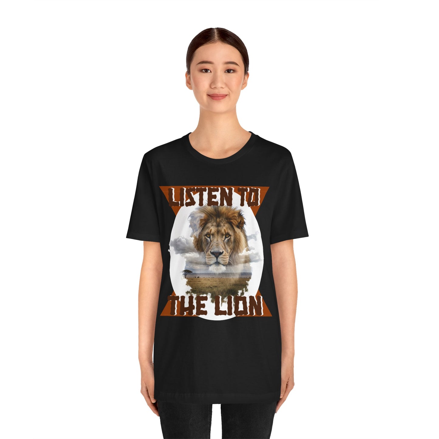 Listen to the Lion Unisex Tee, Casual T-Shirt, Wildlife Lover Gift, Nature Enthusiast Apparel, Birthday Present, Adventure Wear, Van Morrison Fans - Schmartypants