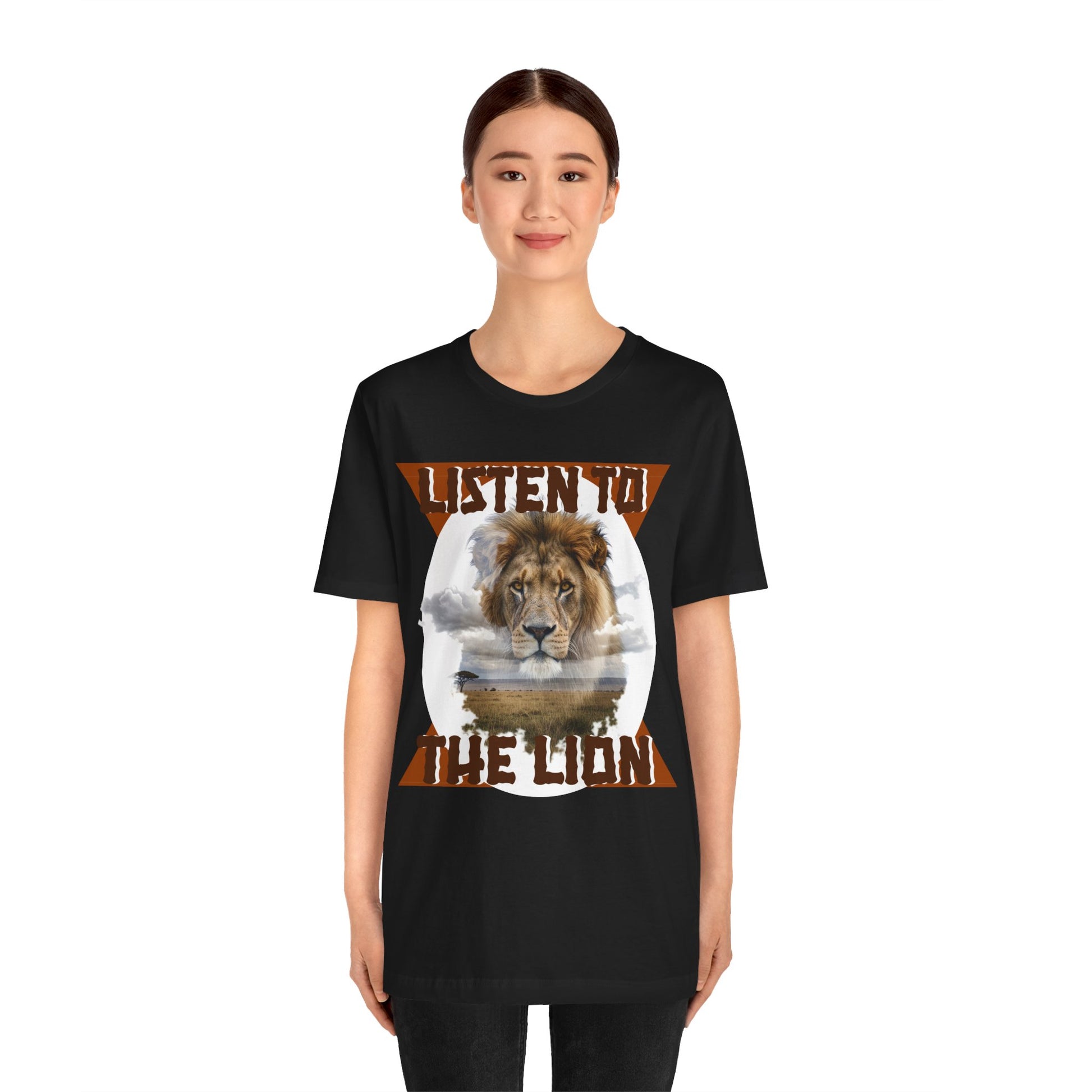 Listen to the Lion Unisex Tee, Casual T-Shirt, Wildlife Lover Gift, Nature Enthusiast Apparel, Birthday Present, Adventure Wear, Van Morrison Fans - Schmartypants