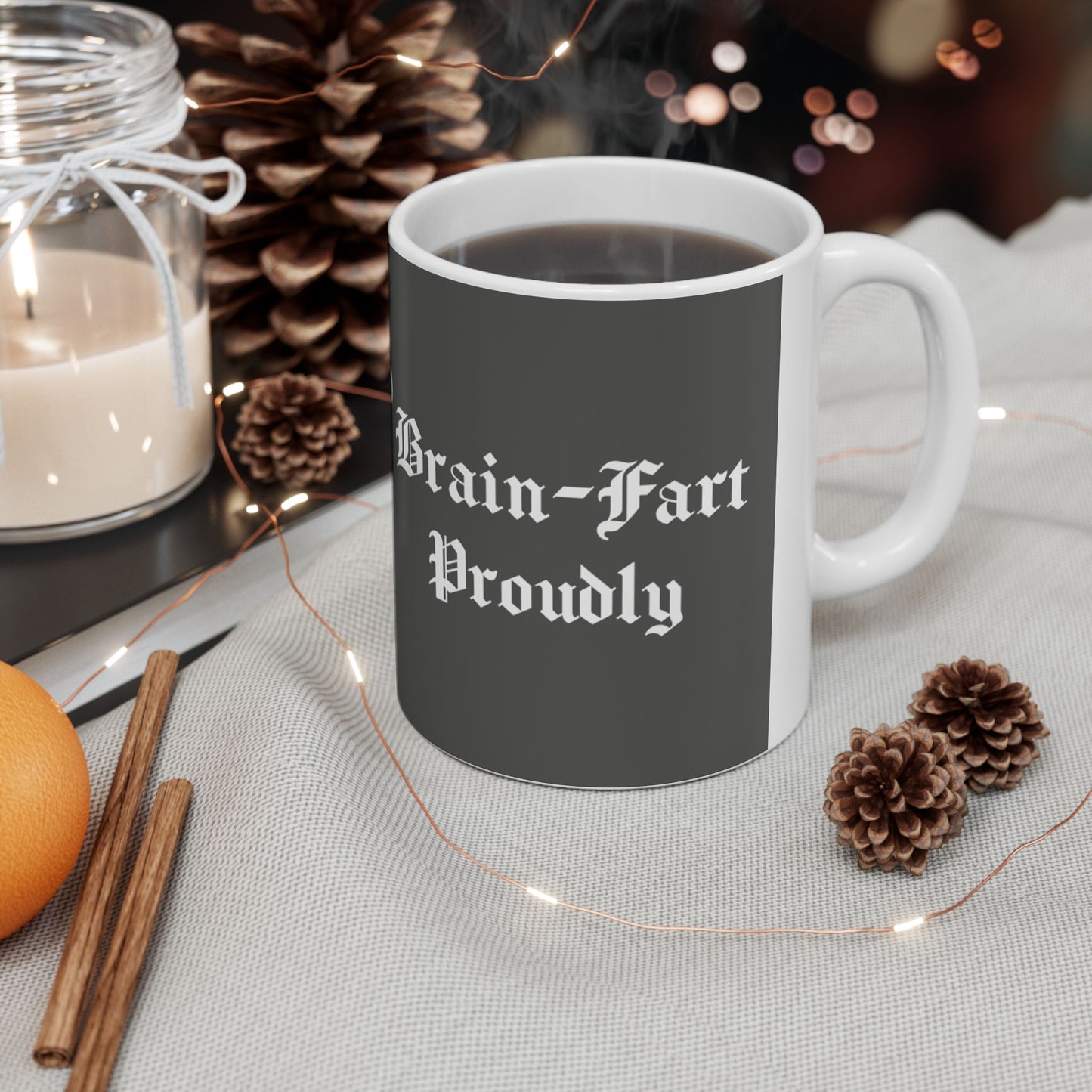 Funny Benjamin Franklin Ceramic Mug - Brainstorming Gift for Intellectuals - Schmartypants
