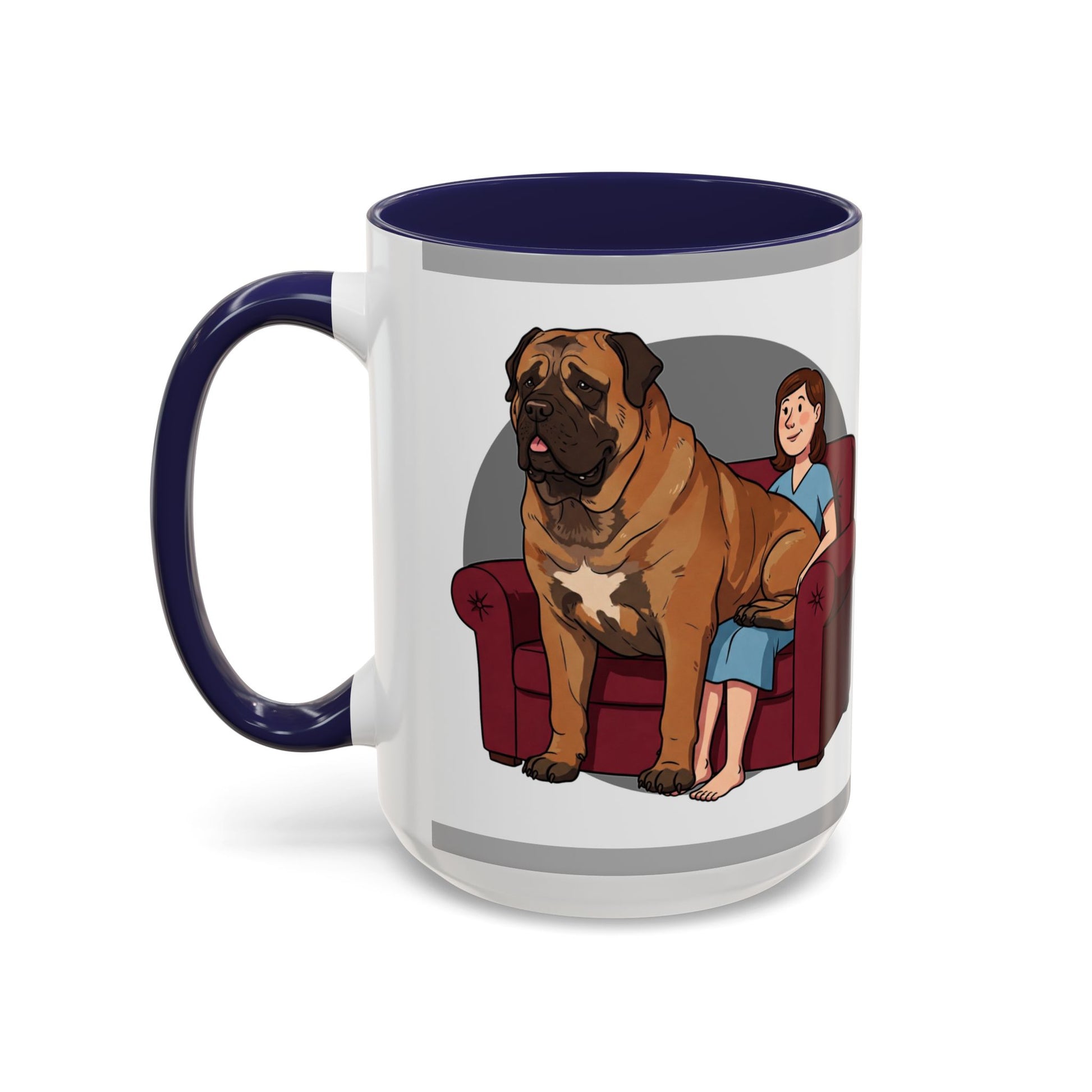 Mastiff Lap Dog Accent Coffee Mug - Perfect Funny Gift for Dog Lovers, Mastiff Breeders - Schmartypants
